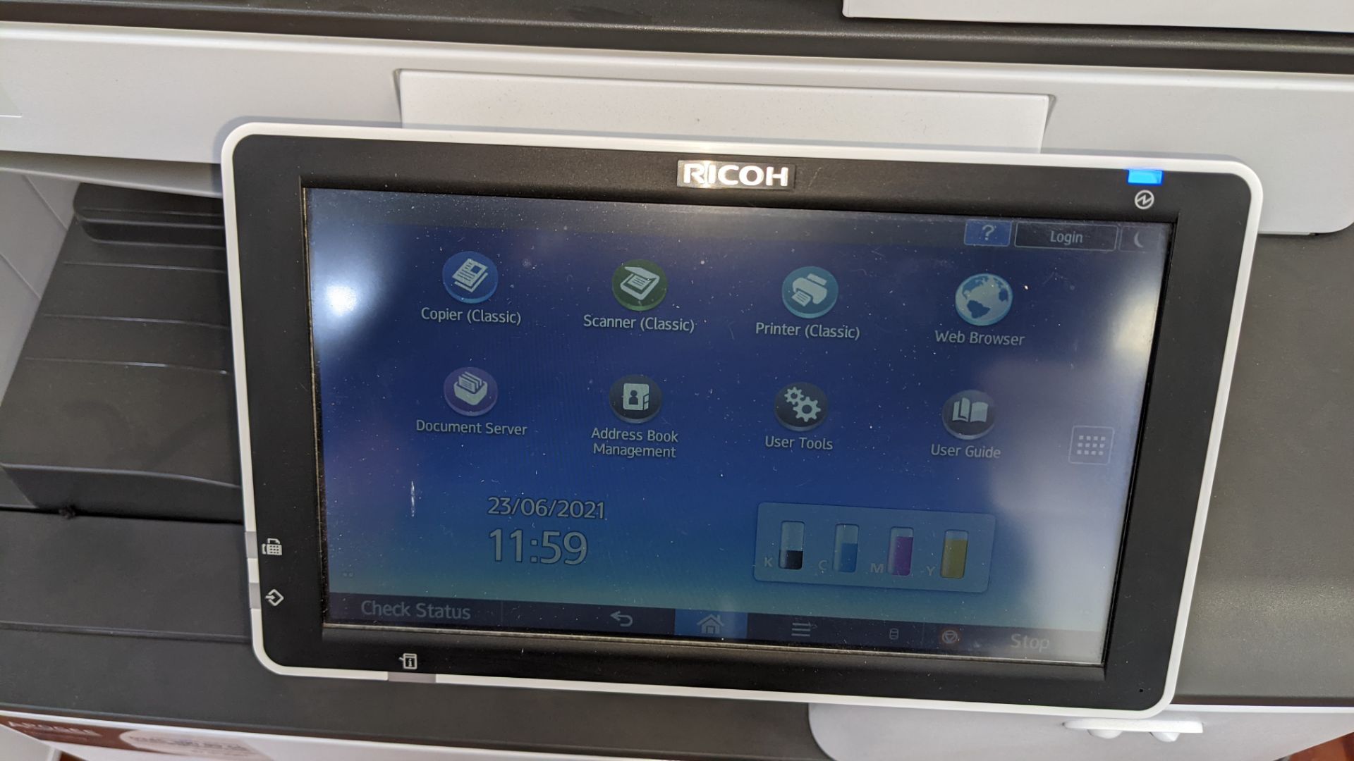 Ricoh MP C2004ex floorstanding colour laser multifunction printer/photocopier. - Image 7 of 23