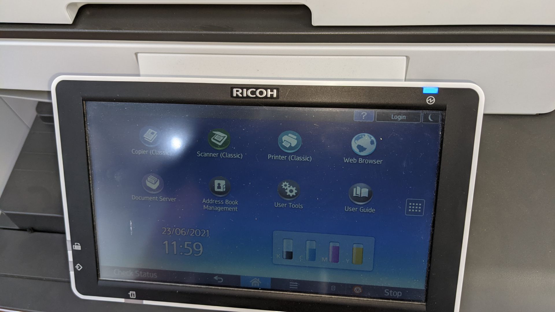 Ricoh MP C2004ex floorstanding colour laser multifunction printer/photocopier. - Image 8 of 23
