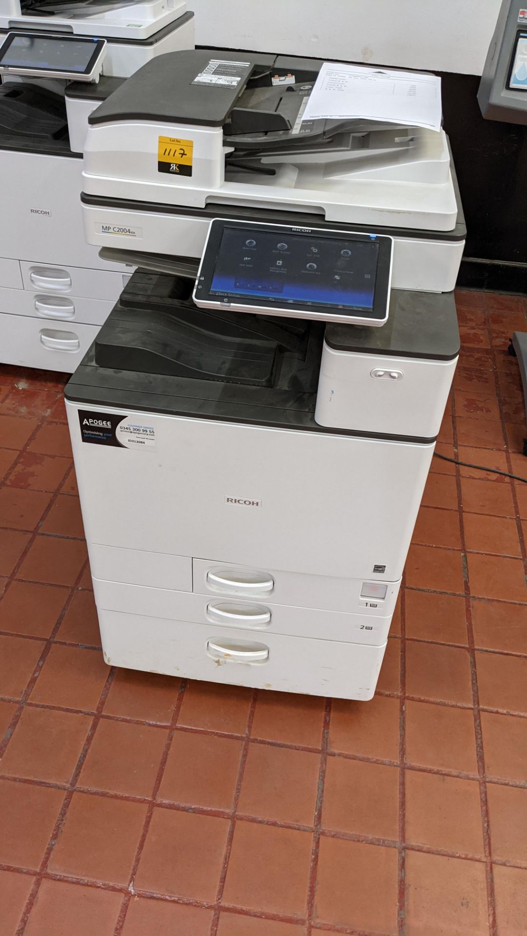 Ricoh MP C2004ex floorstanding colour laser multifunction printer/photocopier. - Image 3 of 26