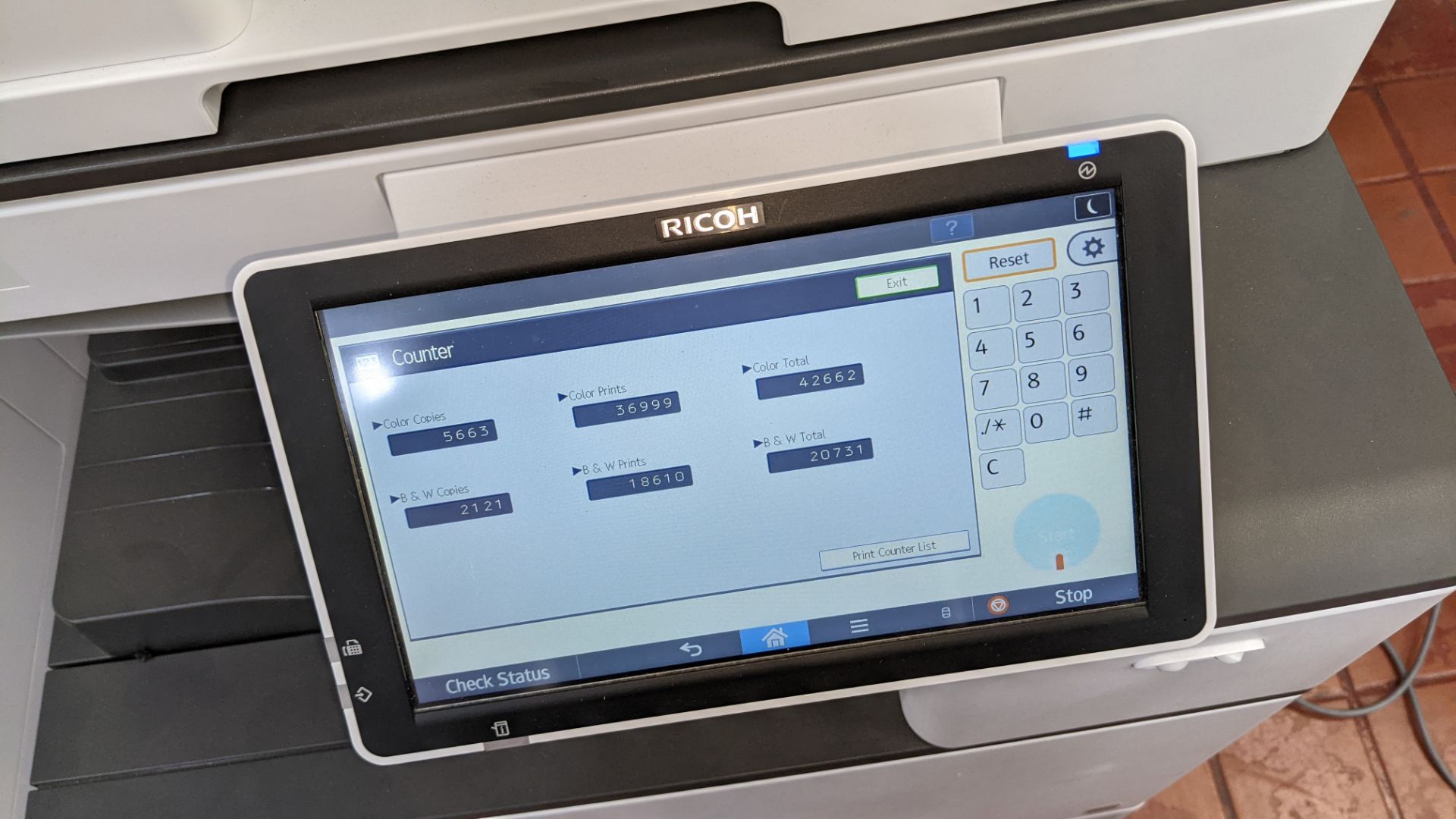 Ricoh MP C2004ex floorstanding colour laser multifunction printer/photocopier. - Image 13 of 23