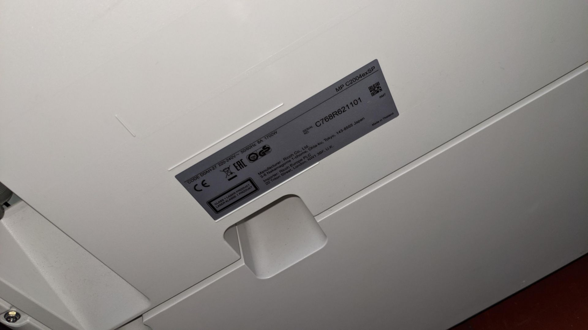 Ricoh MP C2004ex floorstanding colour laser multifunction printer/photocopier. - Image 16 of 20