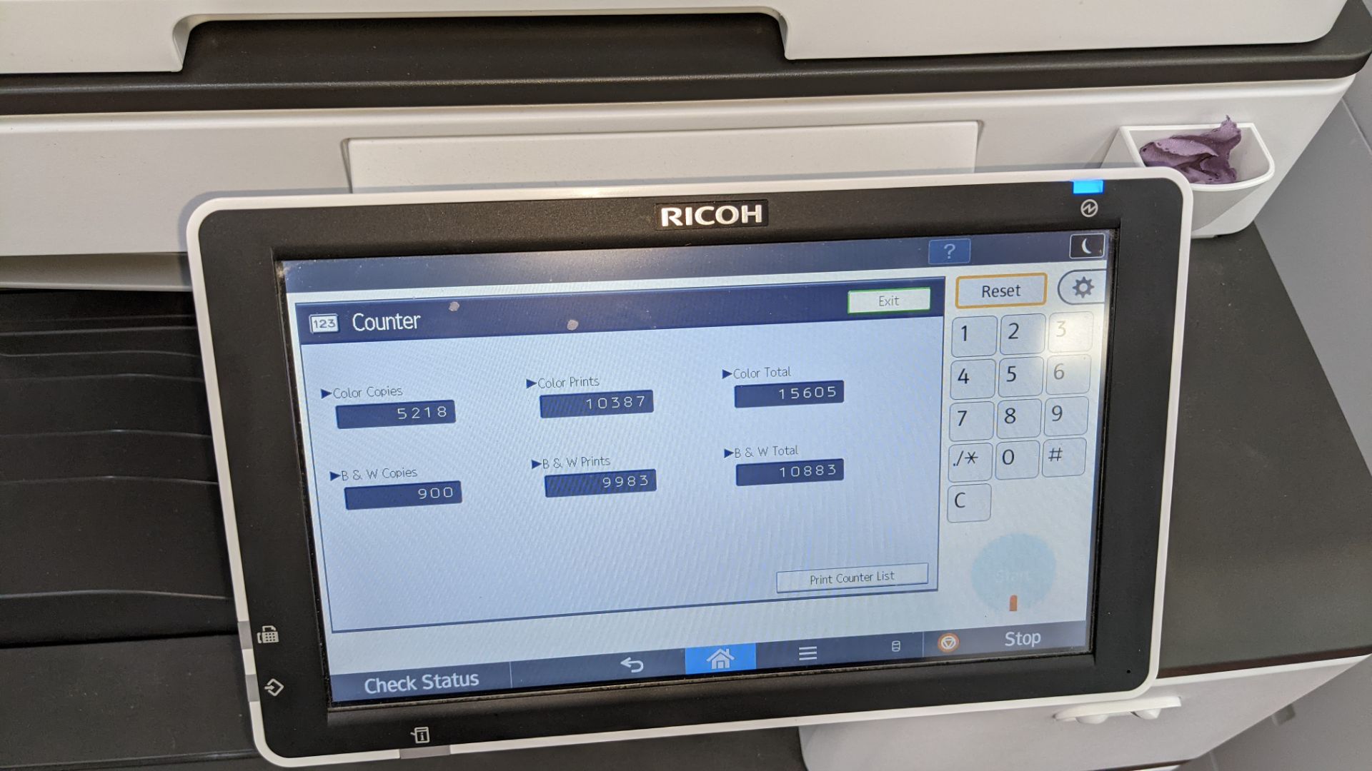 Ricoh MP C2004ex floorstanding colour laser multifunction printer/photocopier. - Image 15 of 20