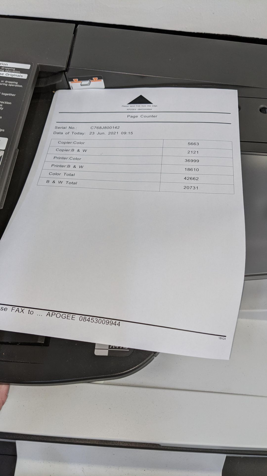 Ricoh MP C2004ex floorstanding colour laser multifunction printer/photocopier. - Image 9 of 23