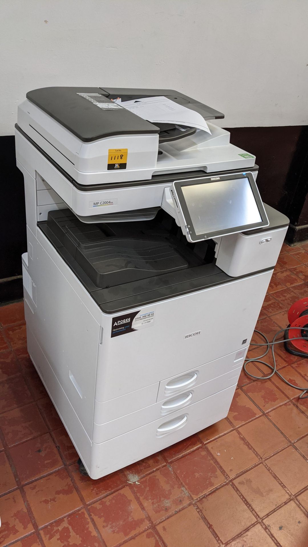 Ricoh MP C2004ex floorstanding colour laser multifunction printer/photocopier. - Image 4 of 23