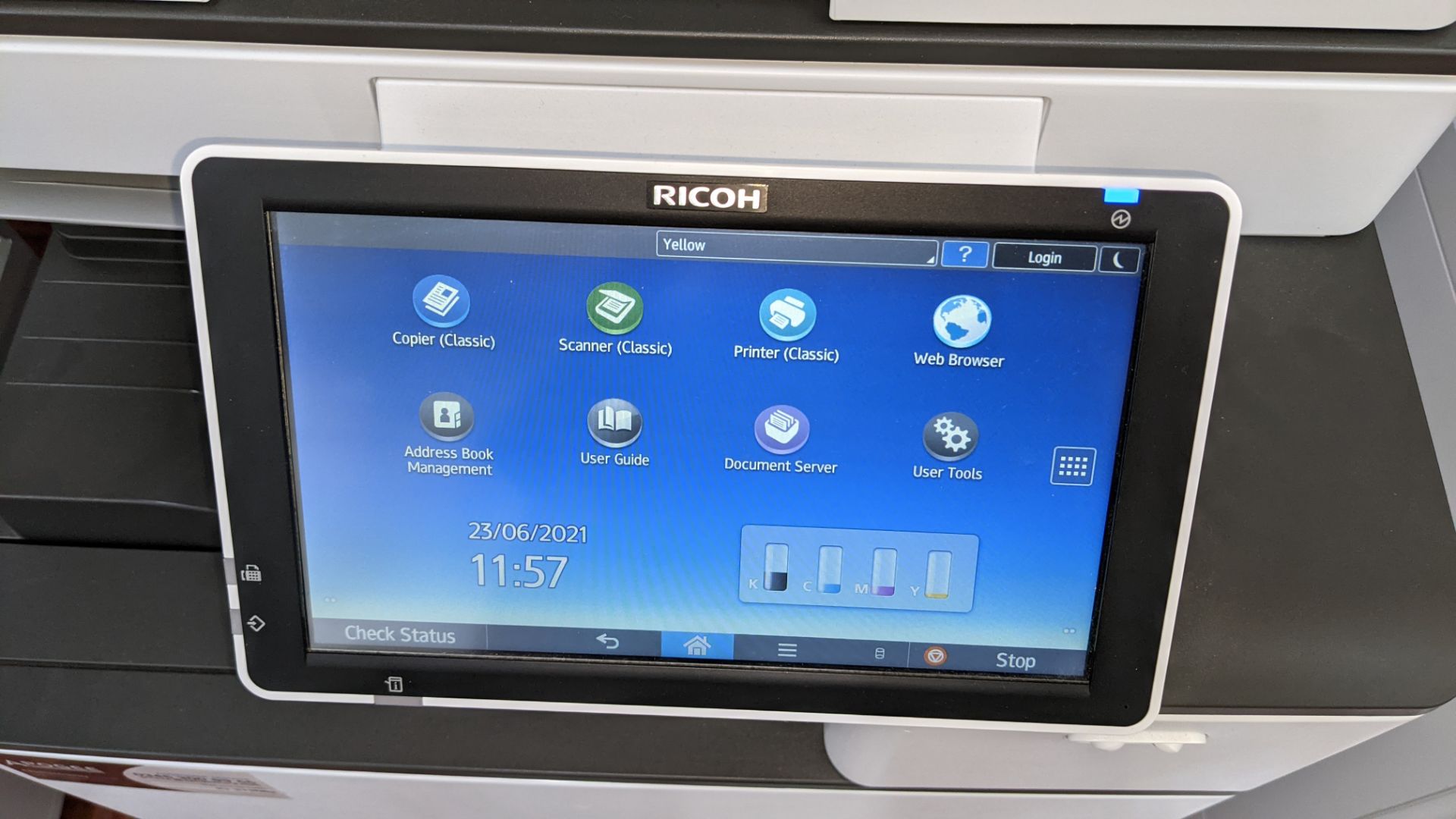 Ricoh MP C2004ex floorstanding colour laser multifunction printer/photocopier. - Image 7 of 20