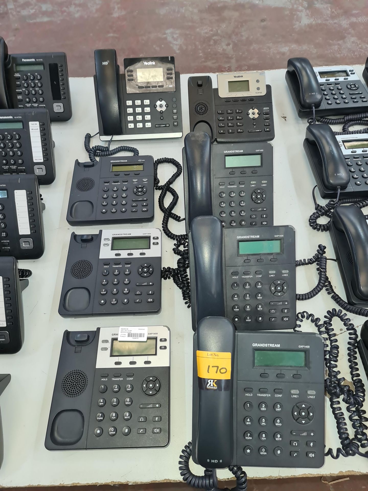 6 off Grandstream telephone handsets comprising 3 off model GXP1400/1405 complete handsets & 3 off m