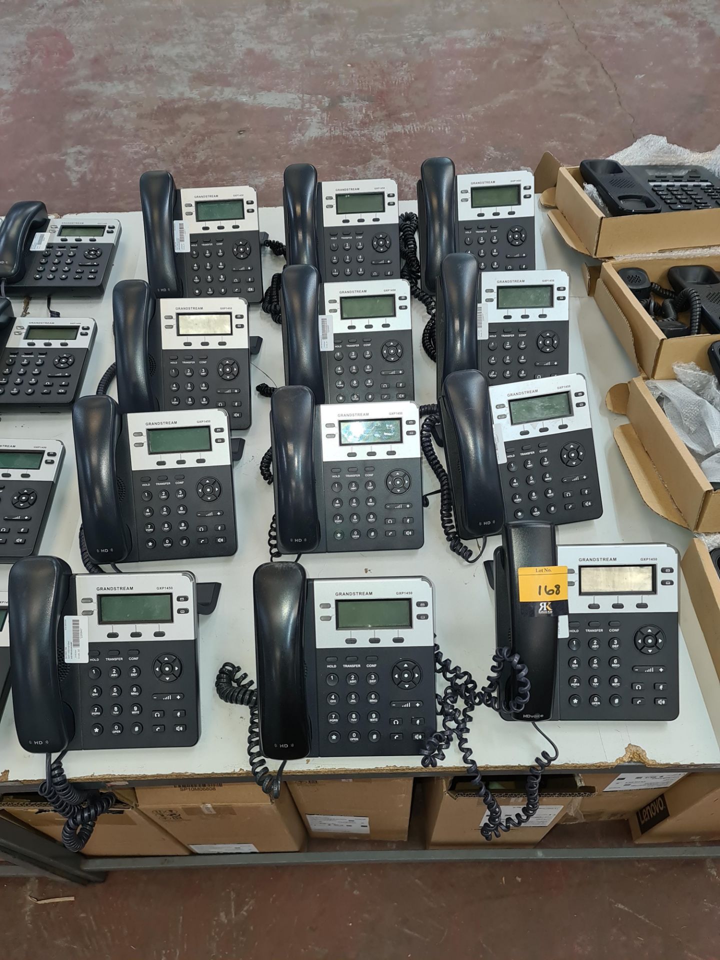 12 off Grandstream telephone handsets model GXP1450