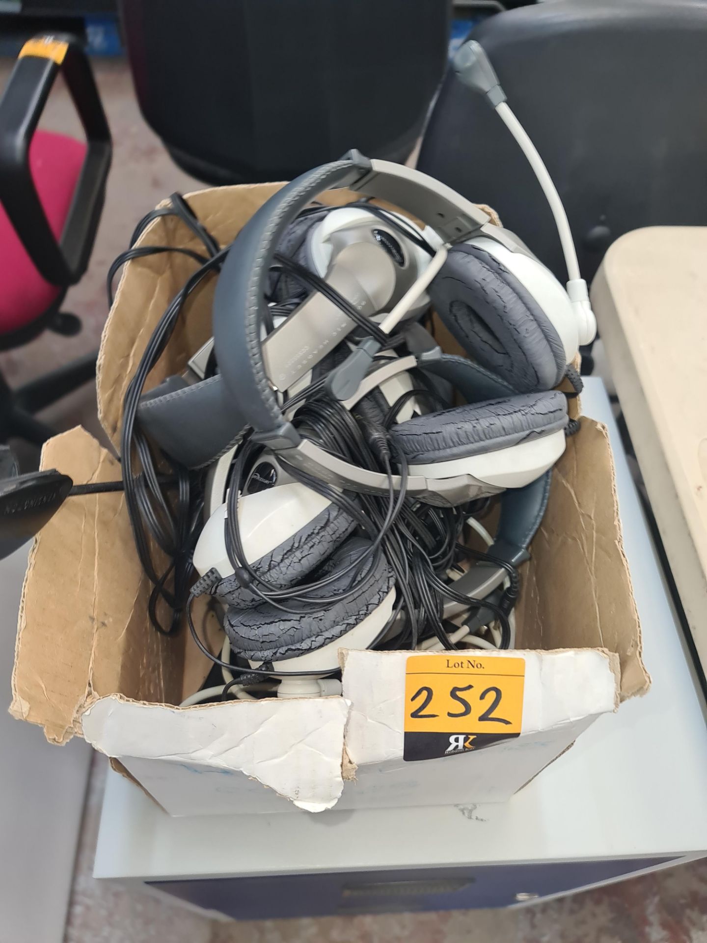 7 off Compucessory boom mic headsets plus other IT related items