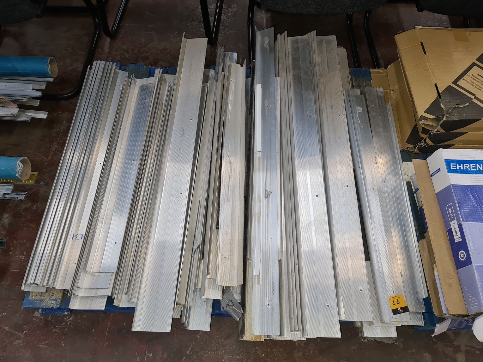 Large quantity of aluminium edging strip for use with assorted flooring