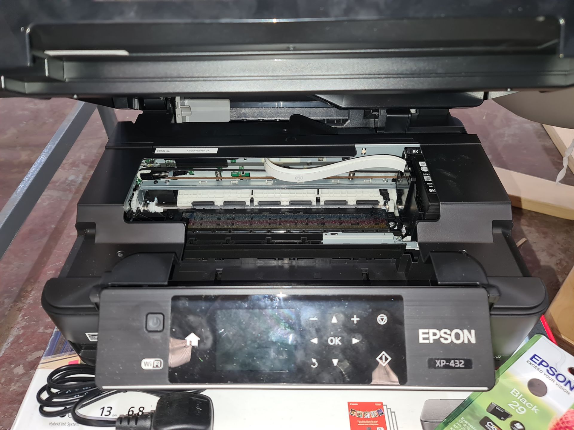 Epson multifunction printer model XP-432 plus spare cartridge for use with same NB. The box included - Image 5 of 6