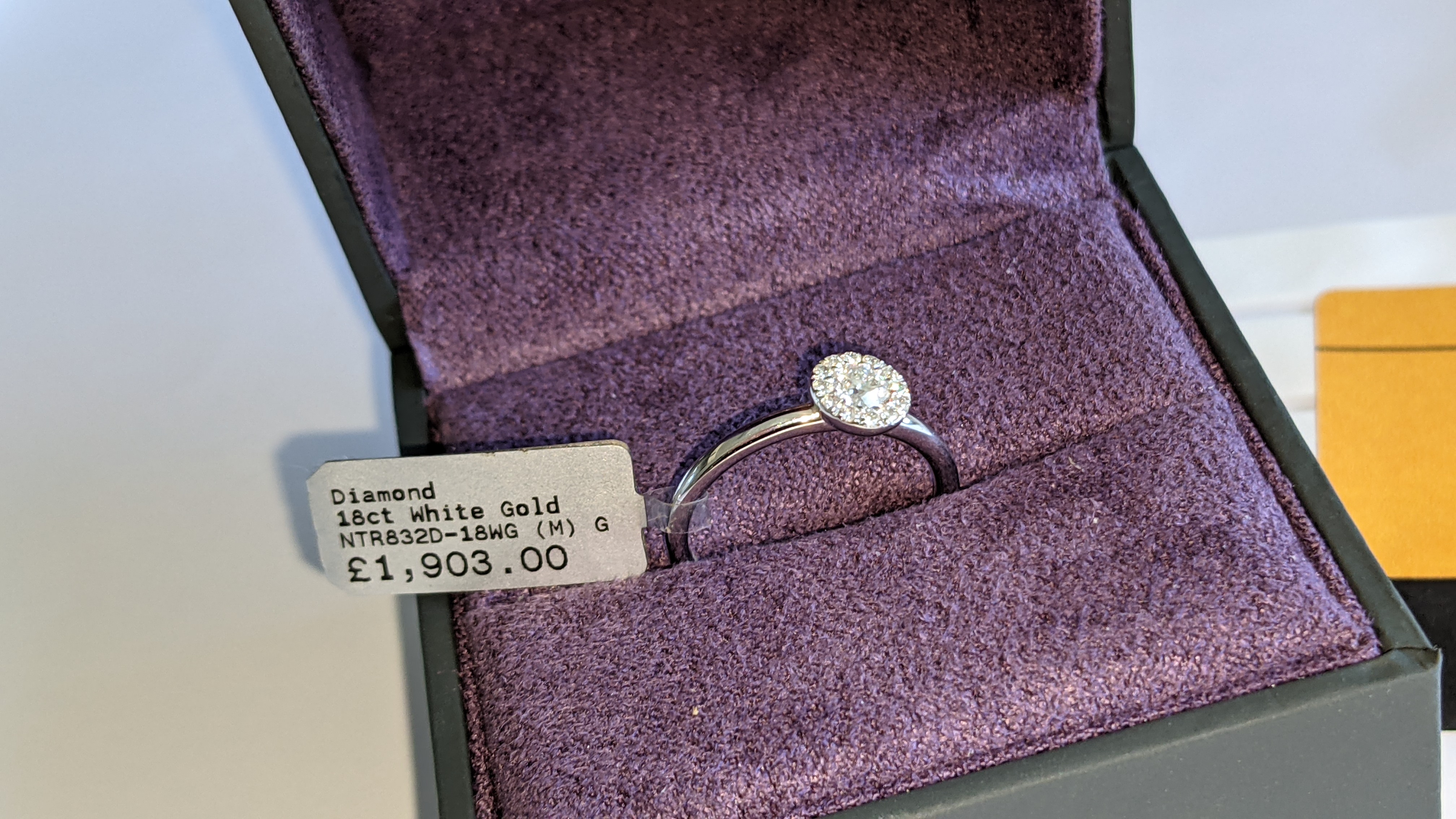 18ct white gold diamond cluster ring 0.34ct. RRP £1,903 - Image 2 of 15