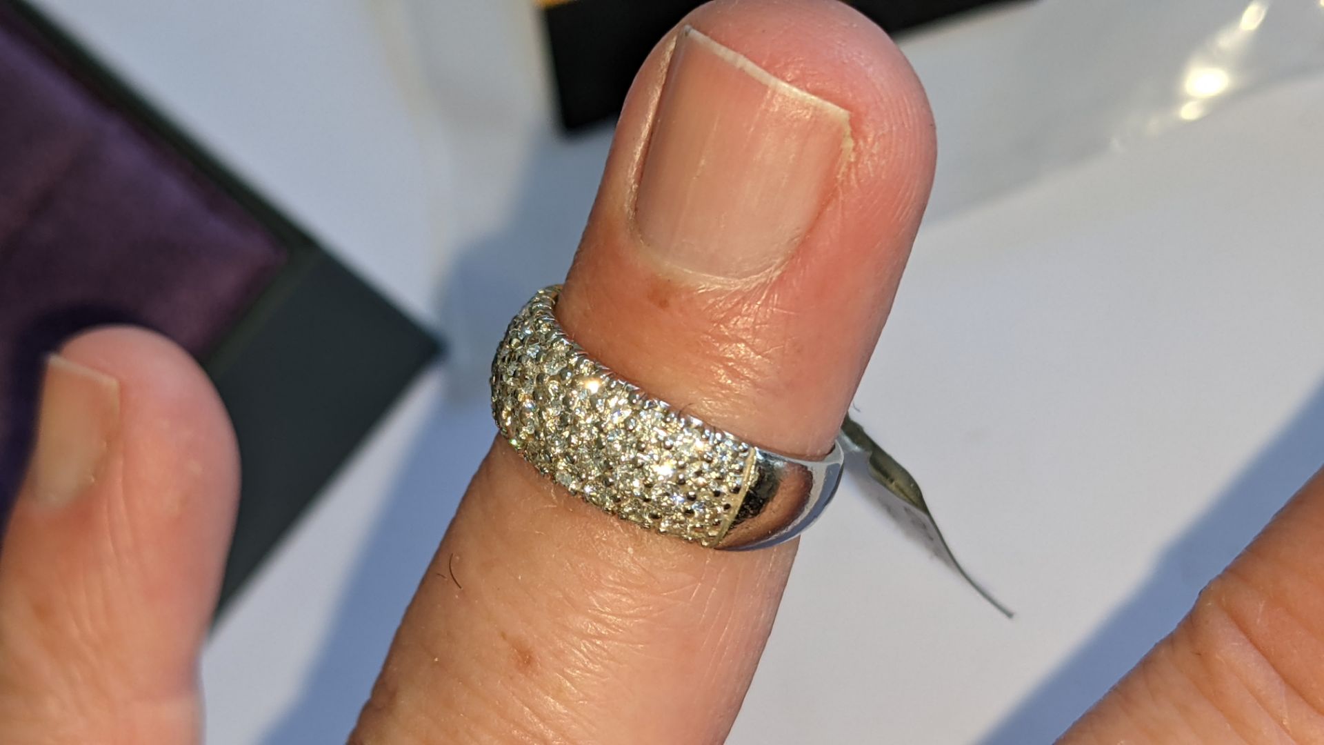 Platinum 950 & pave diamond ring. RRP £1,995 - Image 12 of 19