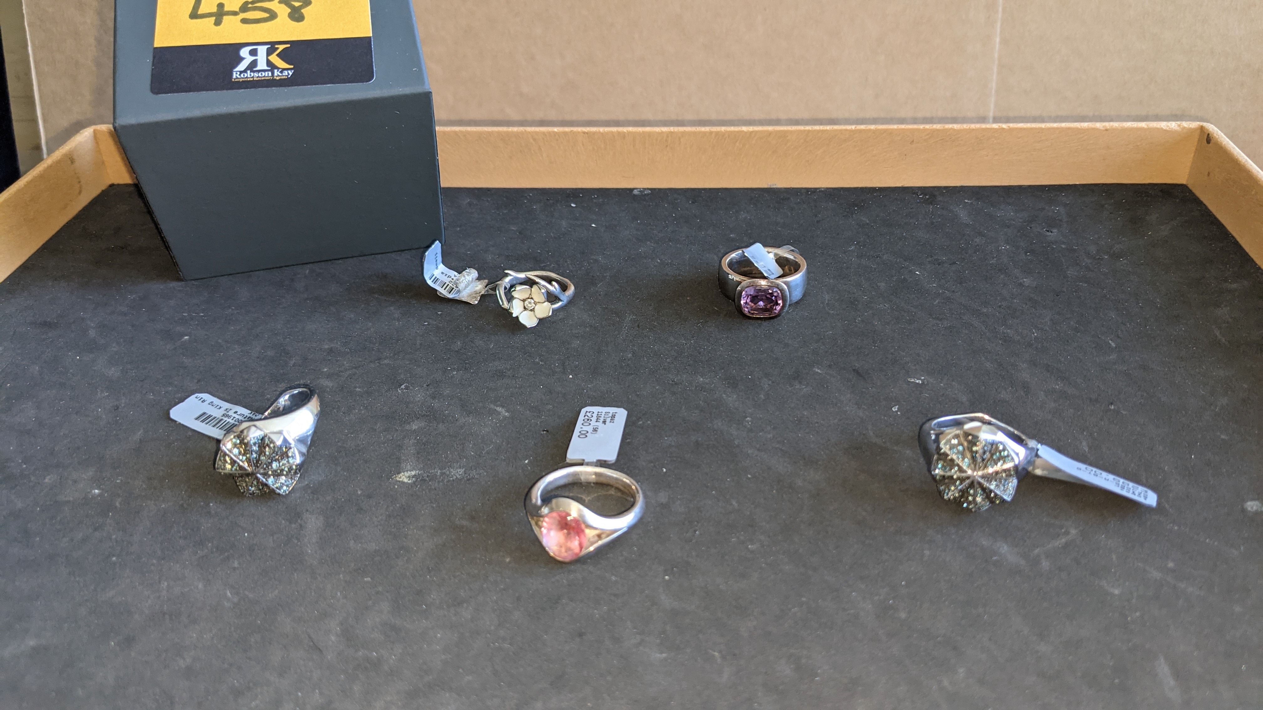 5 off assorted rings, each with coloured stones, the rings having RRPs varying from £201 - £299, tot - Image 4 of 19