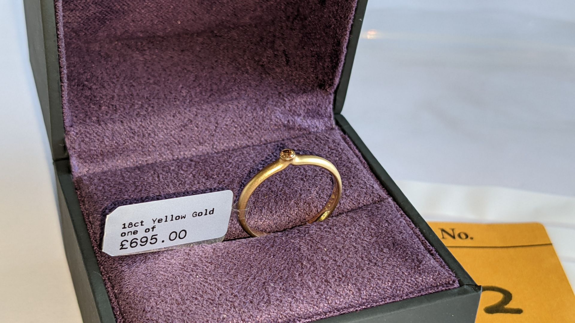 18ct yellow gold & champagne diamond ring RRP £695