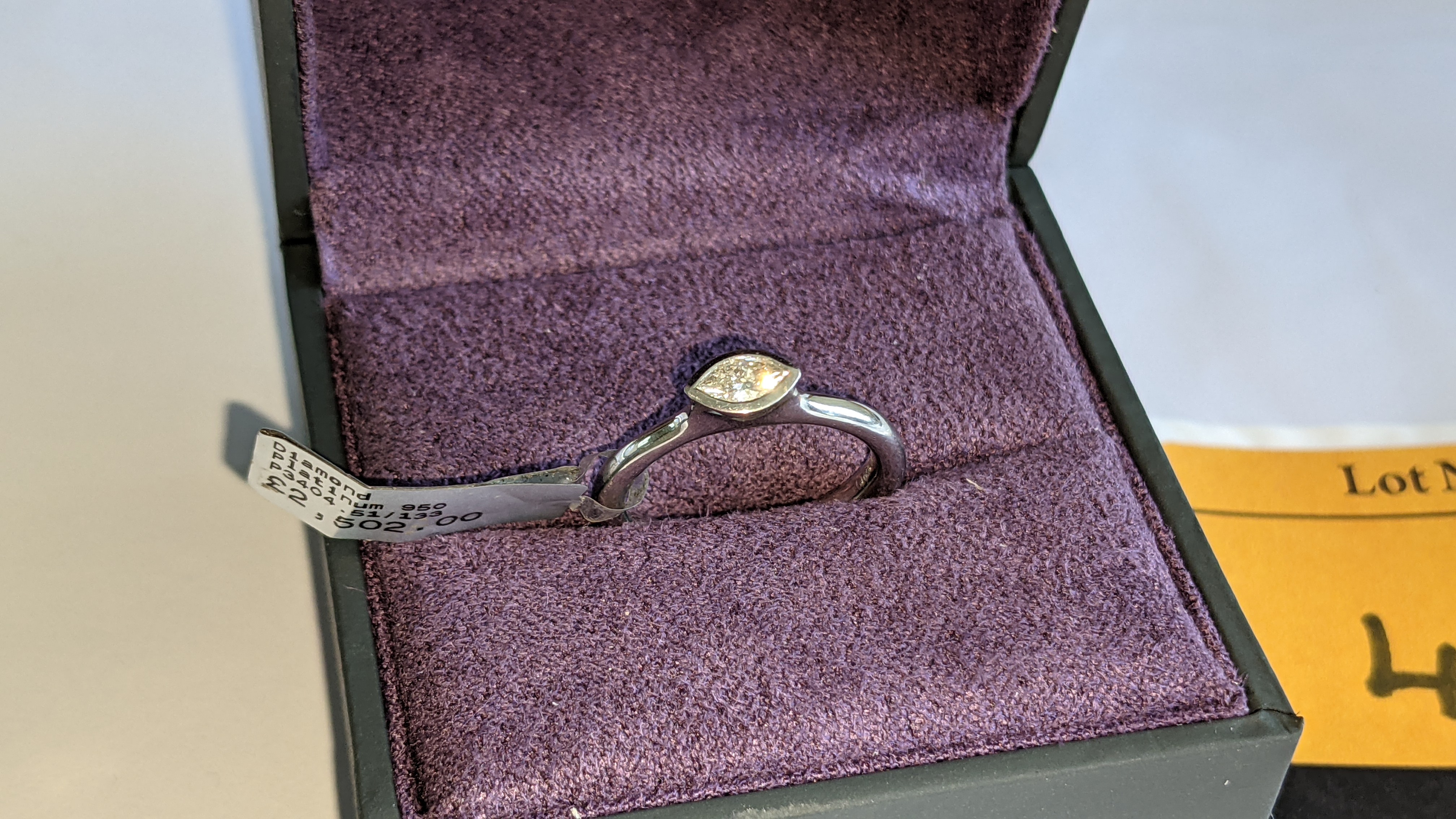 Platinum 950 & diamond ring with 0.22ct of G/VS diamond. RRP £2,502 - Image 4 of 14