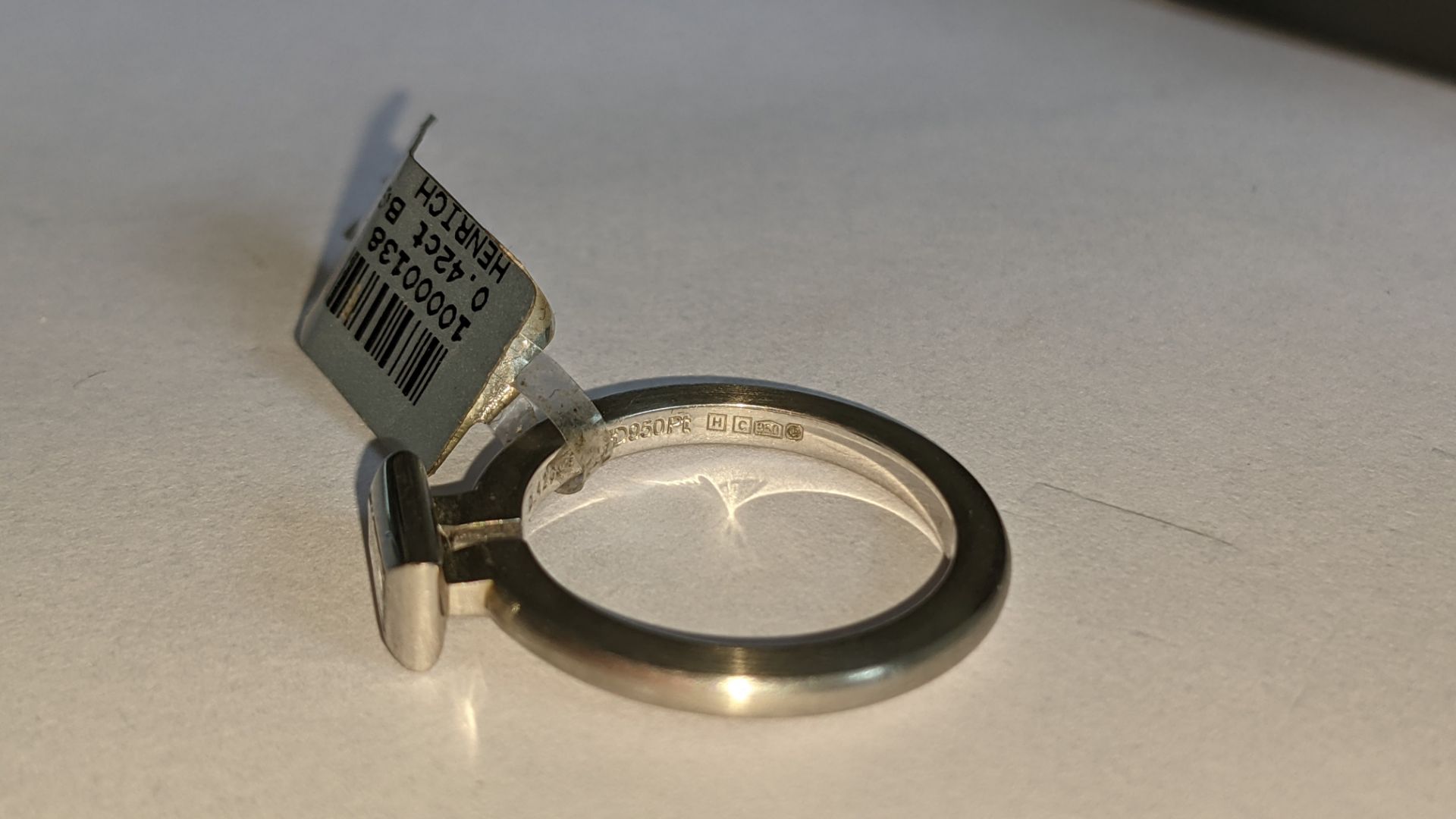 Modern platinum 950 & diamond ring with 0.42ct centrally mounted stone. RRP £4,677 - Image 13 of 18