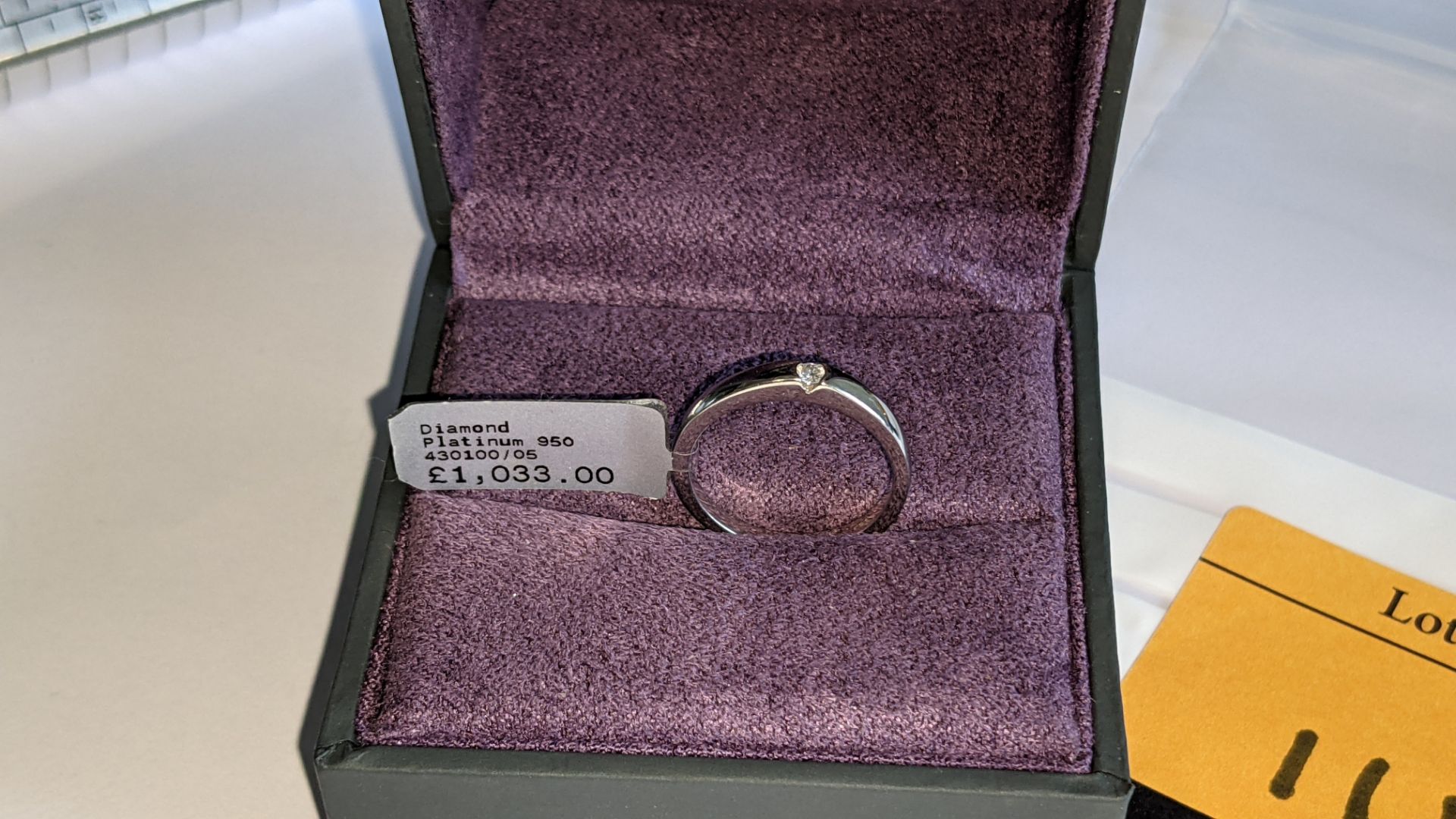 Platinum 950 ring with 0.05ct H/Si diamond. RRP £1,033 - Image 4 of 13