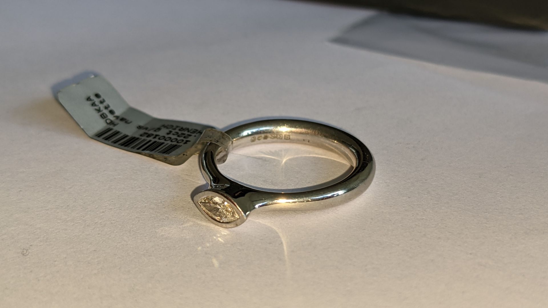 Platinum 950 & diamond ring with 0.22ct of G/VS diamond. RRP £2,502 - Image 8 of 14