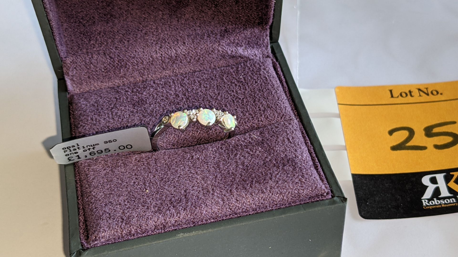 Platinum 950 ring with opals & diamonds, RRP £1,695 - Image 2 of 18