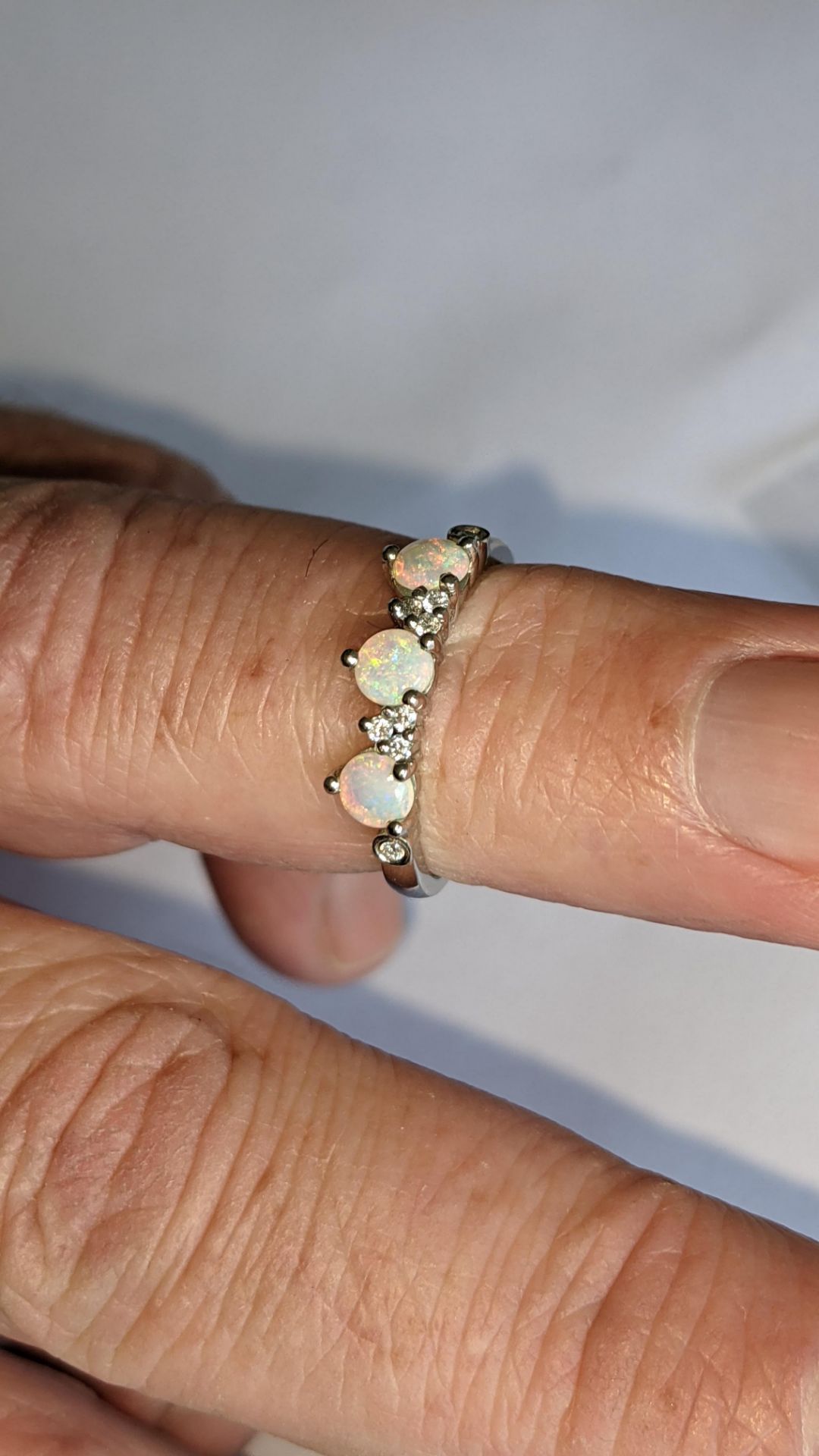 Platinum 950 ring with opals & diamonds, RRP £1,695 - Image 18 of 18