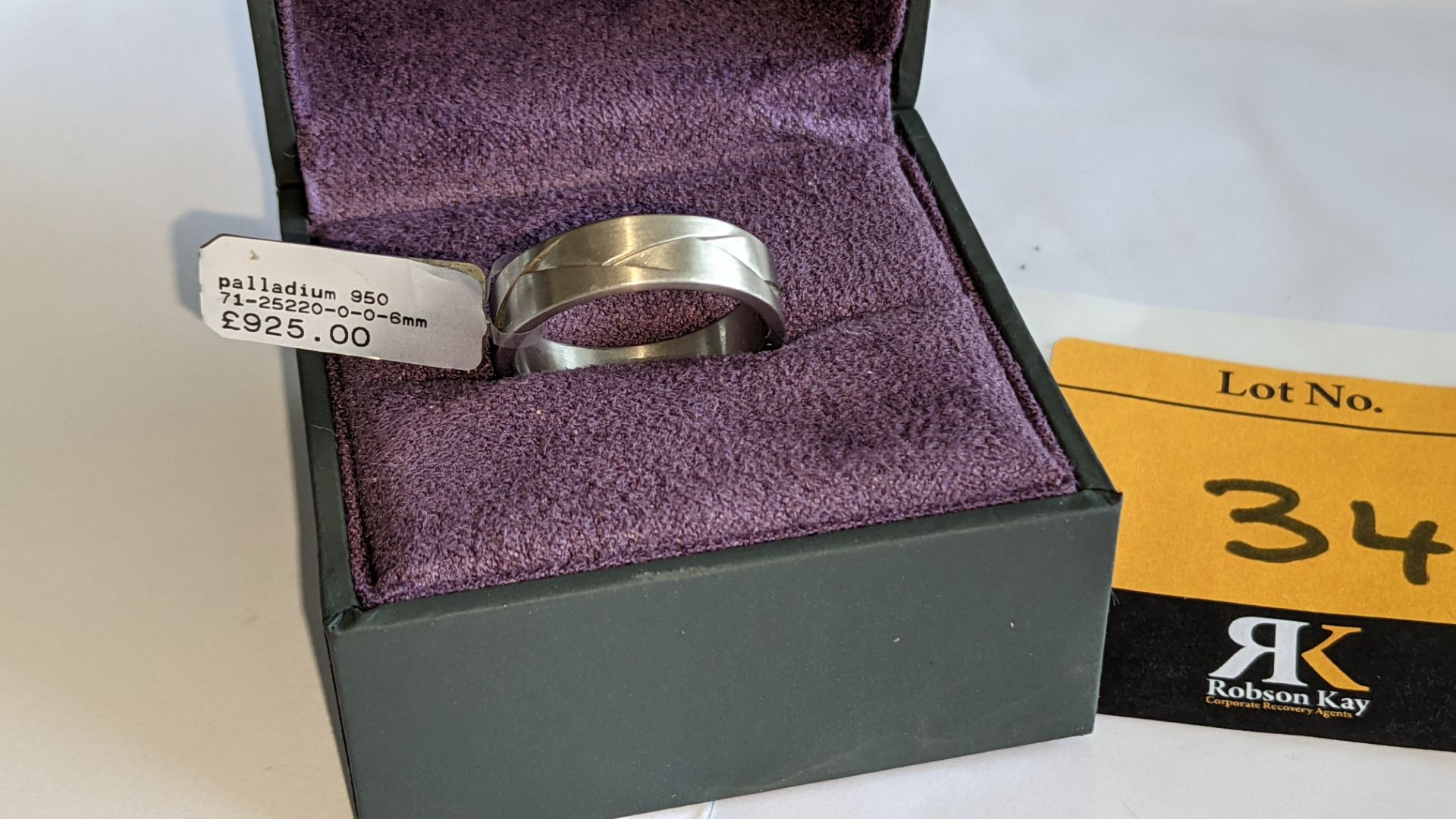Palladium 950 6mm woven ring. RRP £925 - Image 2 of 14