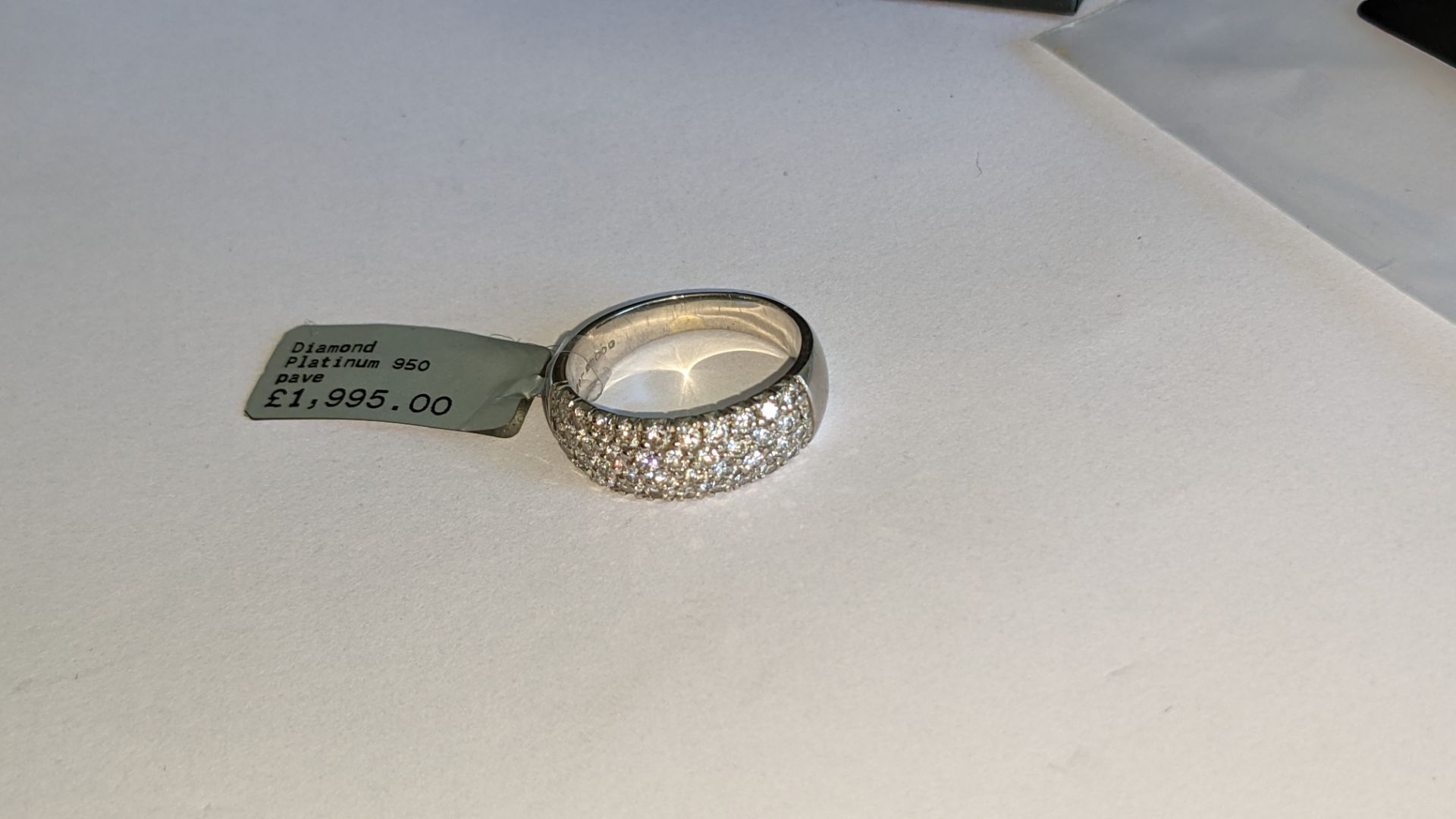 Platinum 950 & pave diamond ring. RRP £1,995 - Image 10 of 19