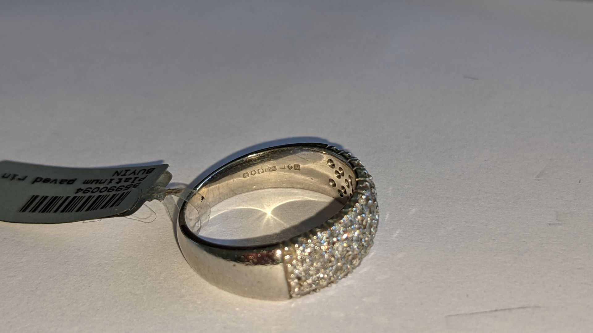 Platinum 950 & pave diamond ring. RRP £1,995 - Image 16 of 19