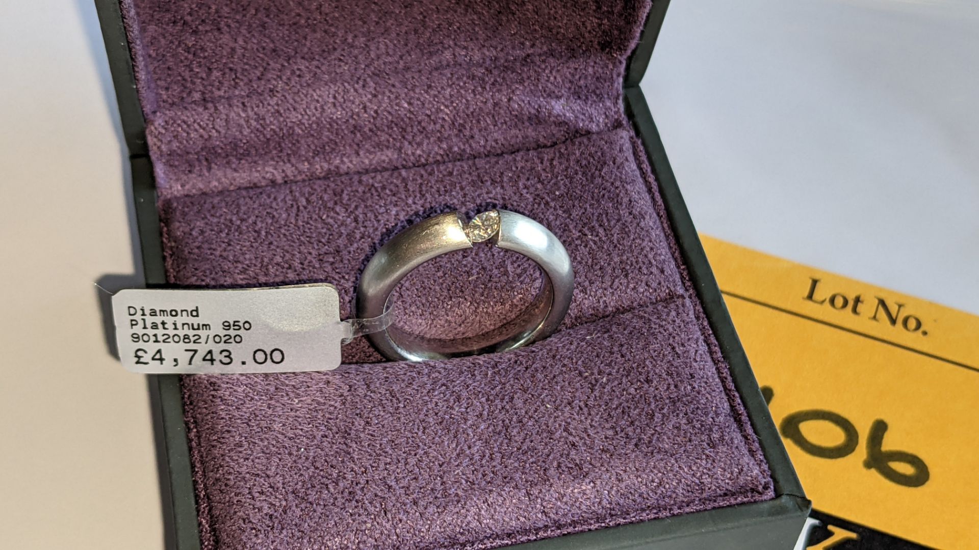 Platinum 950 & diamond ring with 0.20ct tension mounted stone RRP £4,743 - Image 4 of 18