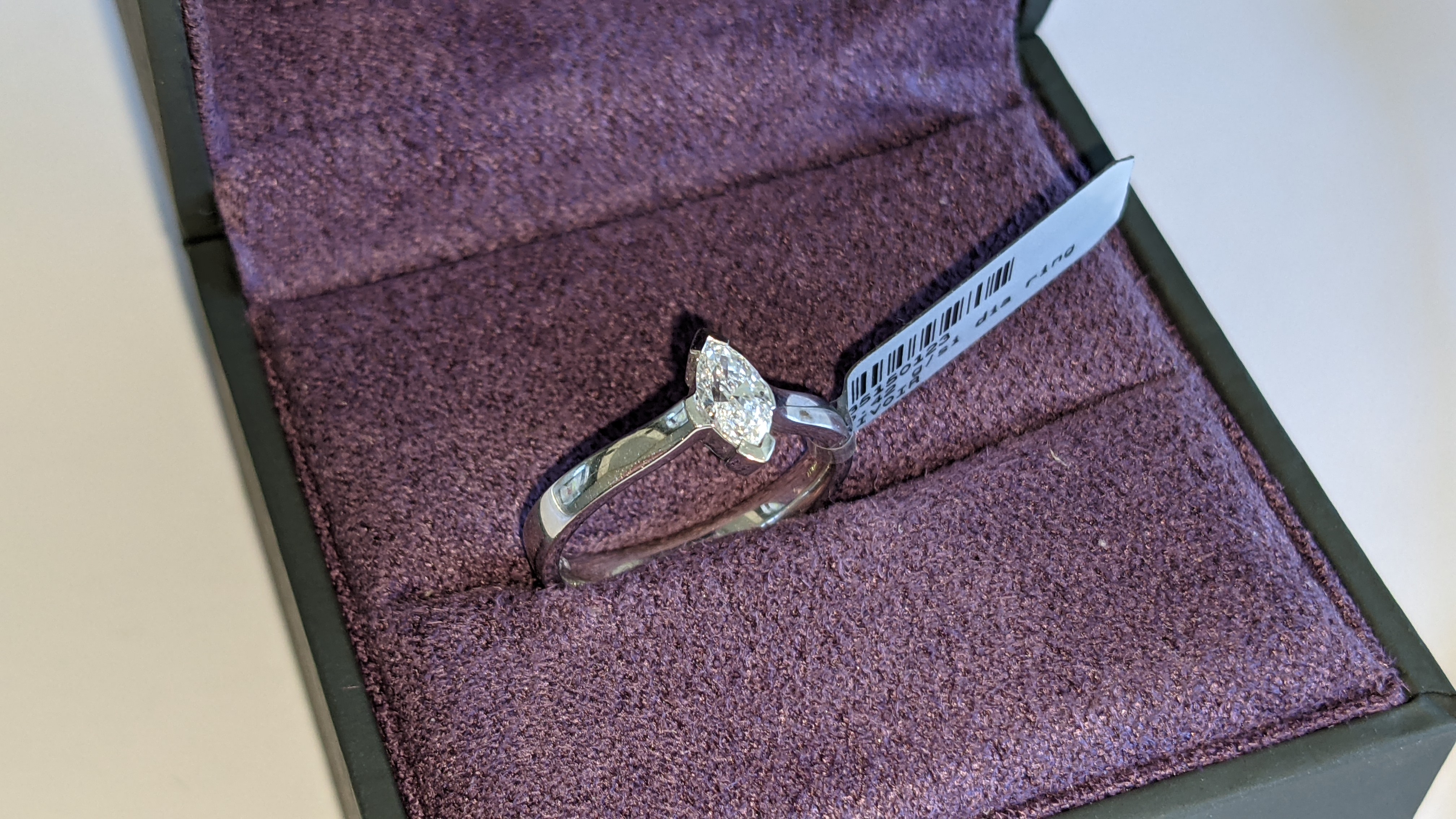 18ct white gold & diamond ring with 0.42ct diamond. RRP £2,875 - Image 3 of 14