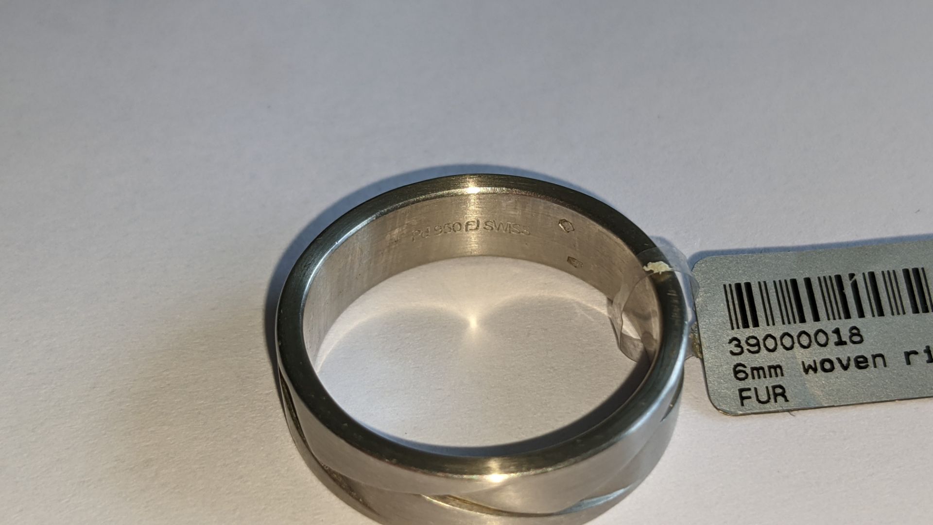 Palladium 950 6mm woven ring. RRP £925 - Image 9 of 14