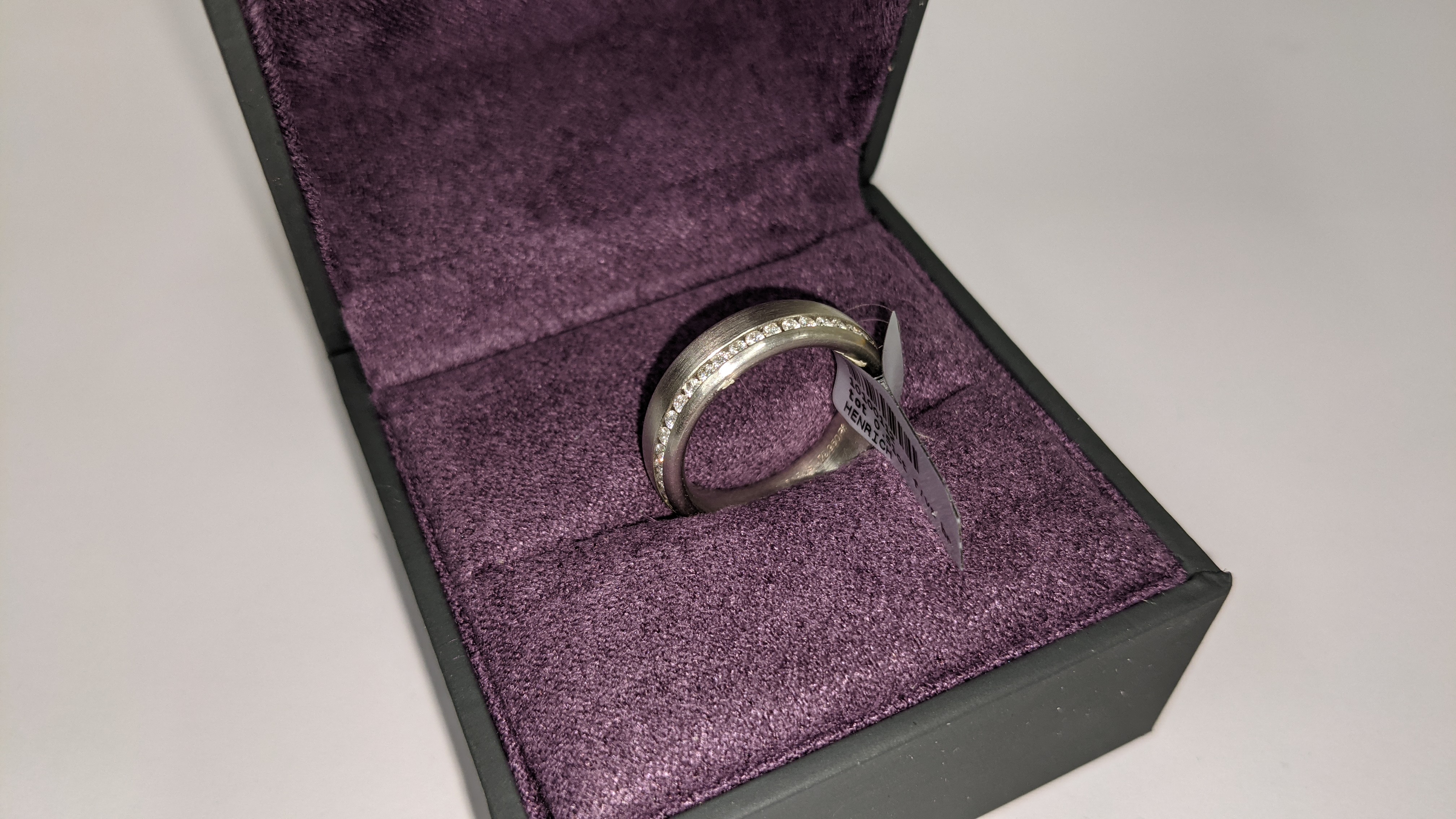 Platinum & diamond ring, 0.51ct of diamonds in total, Platinum 950, RRP £4,840. NB. The diamonds run