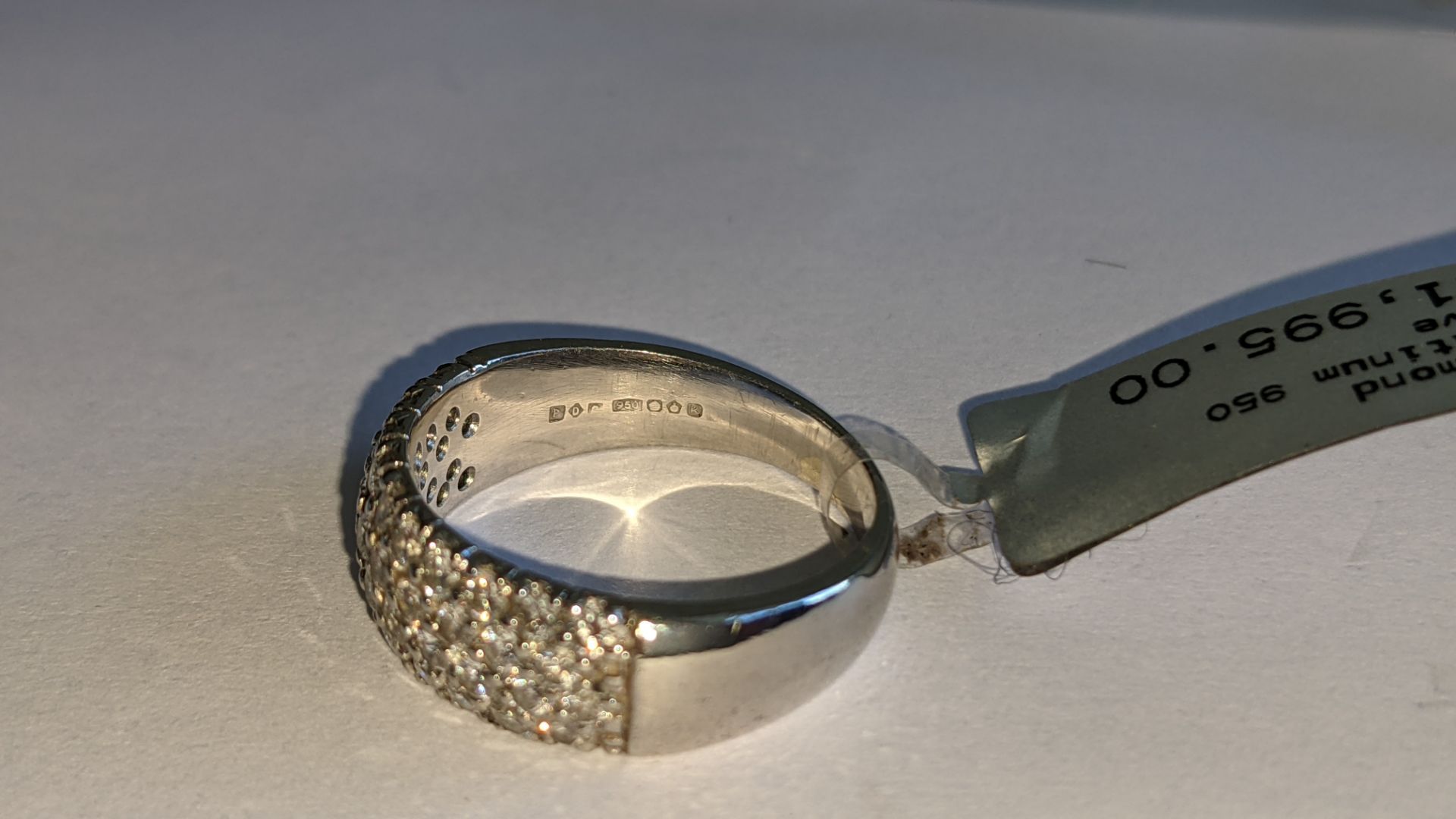 Platinum 950 & pave diamond ring. RRP £1,995 - Image 17 of 19
