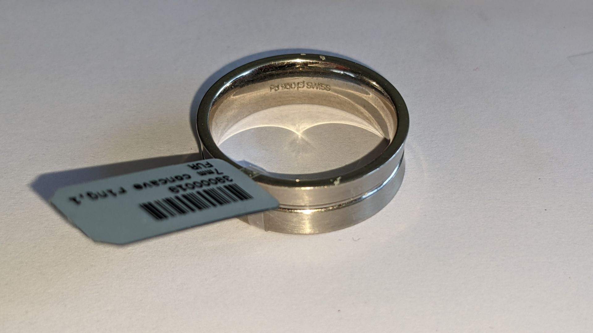 Palladium 950 7mm concave ring. RRP £1,900 - Image 8 of 16