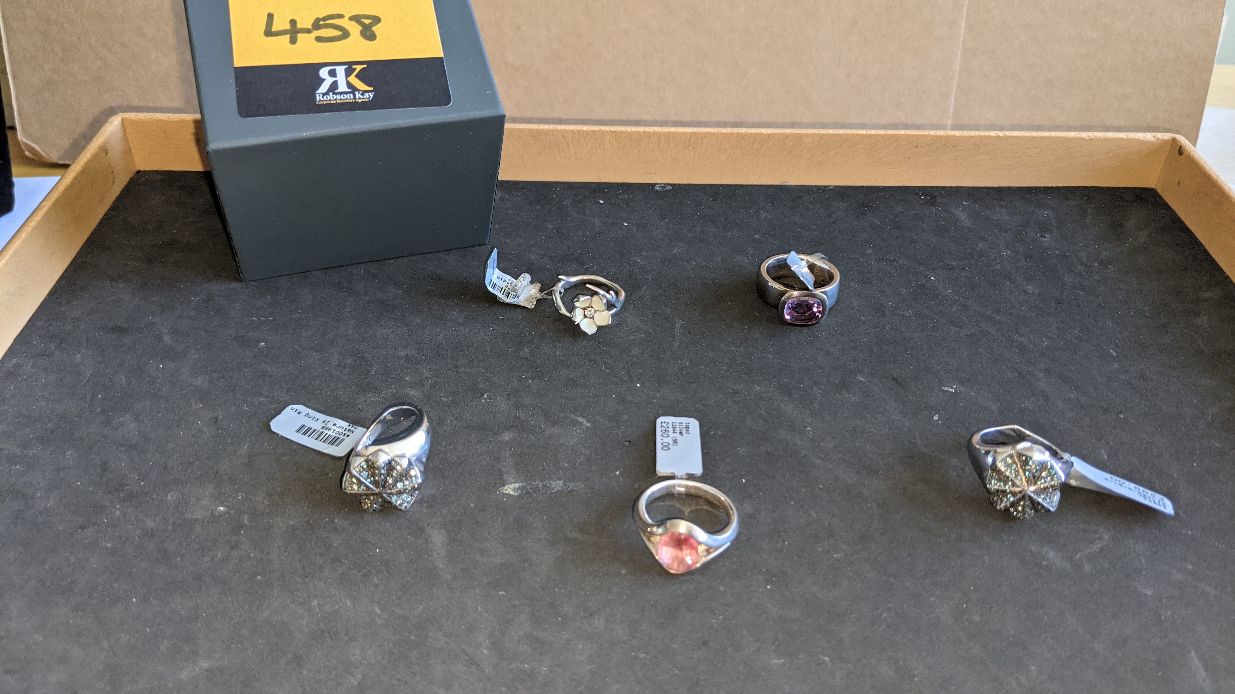 5 off assorted rings, each with coloured stones, the rings having RRPs varying from £201 - £299, tot - Image 2 of 19