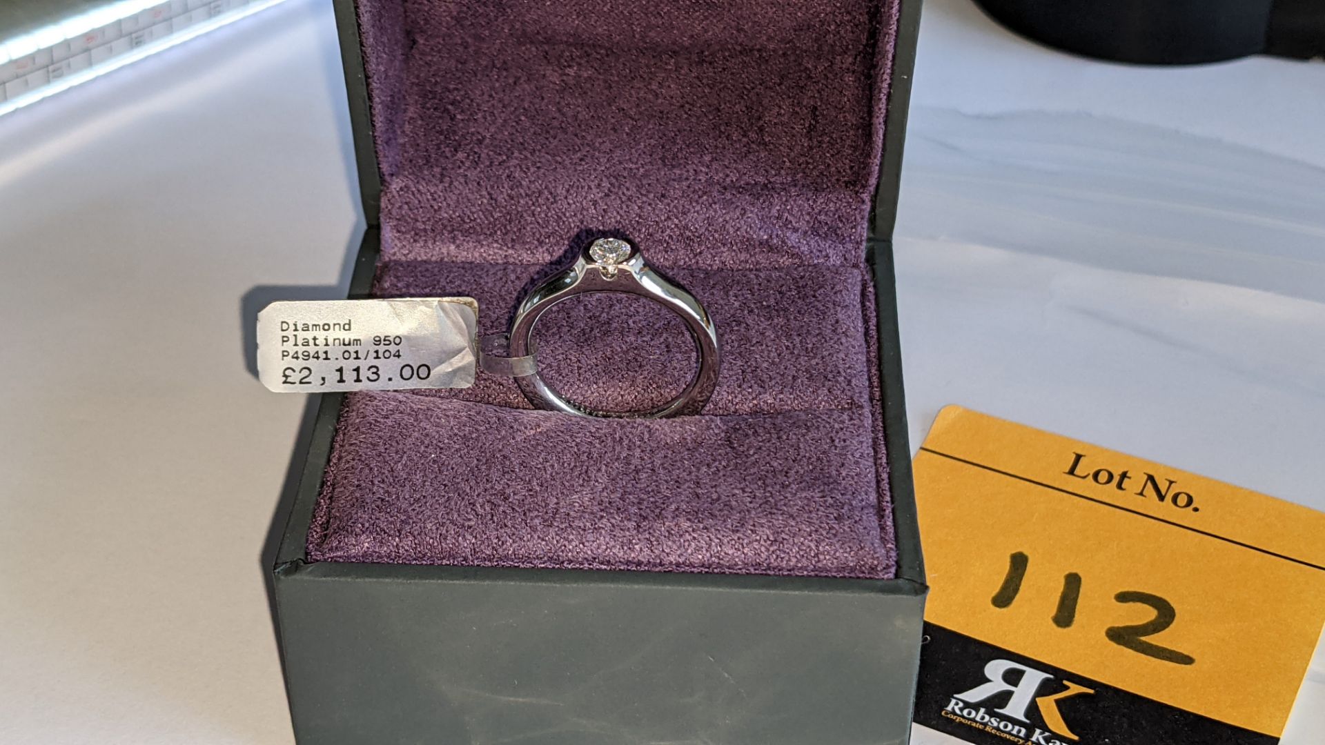 Platinum 950 & diamond ring with 0.275ct F/VS stone RRP £2,113 - Image 5 of 14