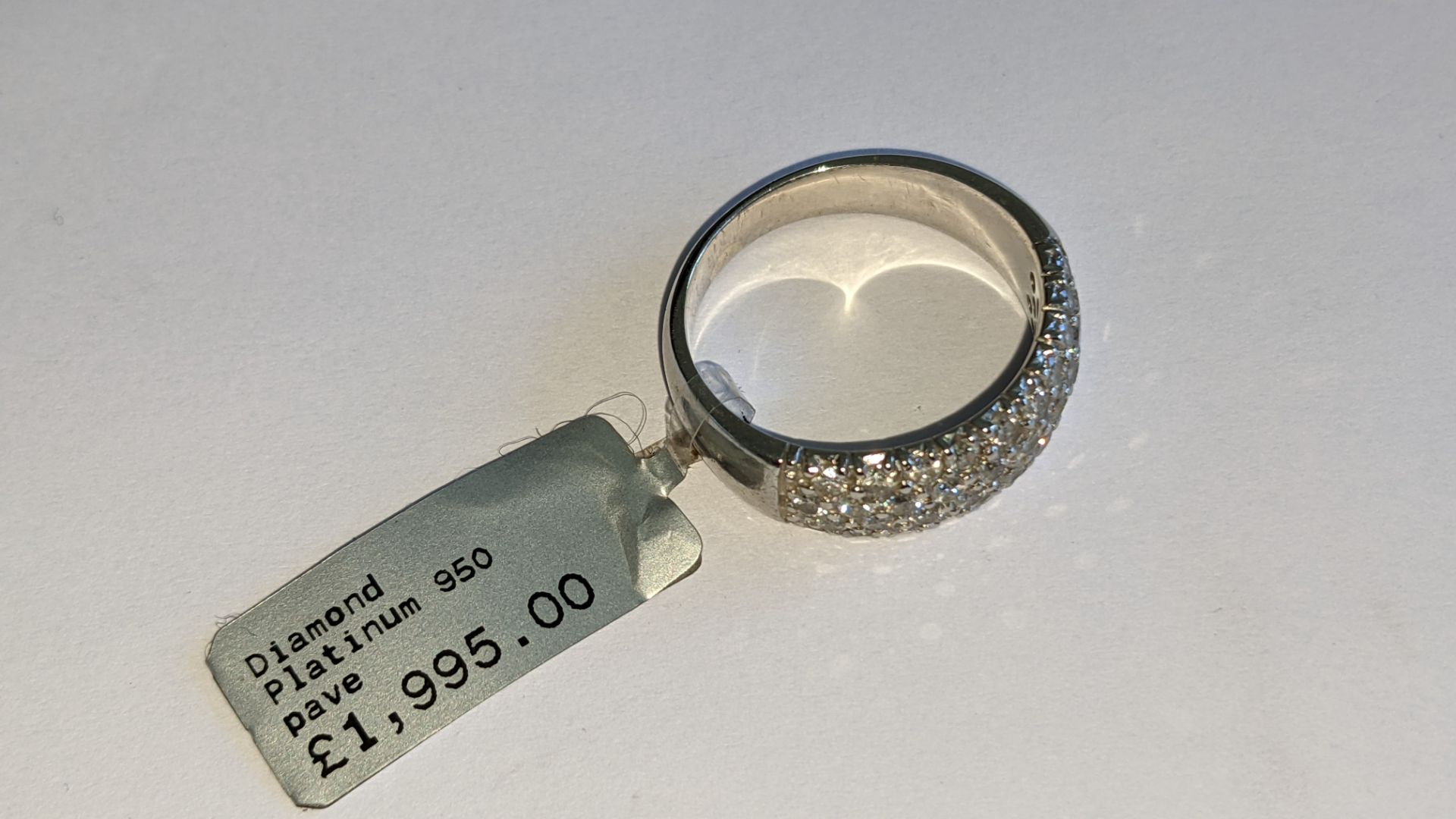 Platinum 950 & pave diamond ring. RRP £1,995 - Image 8 of 19