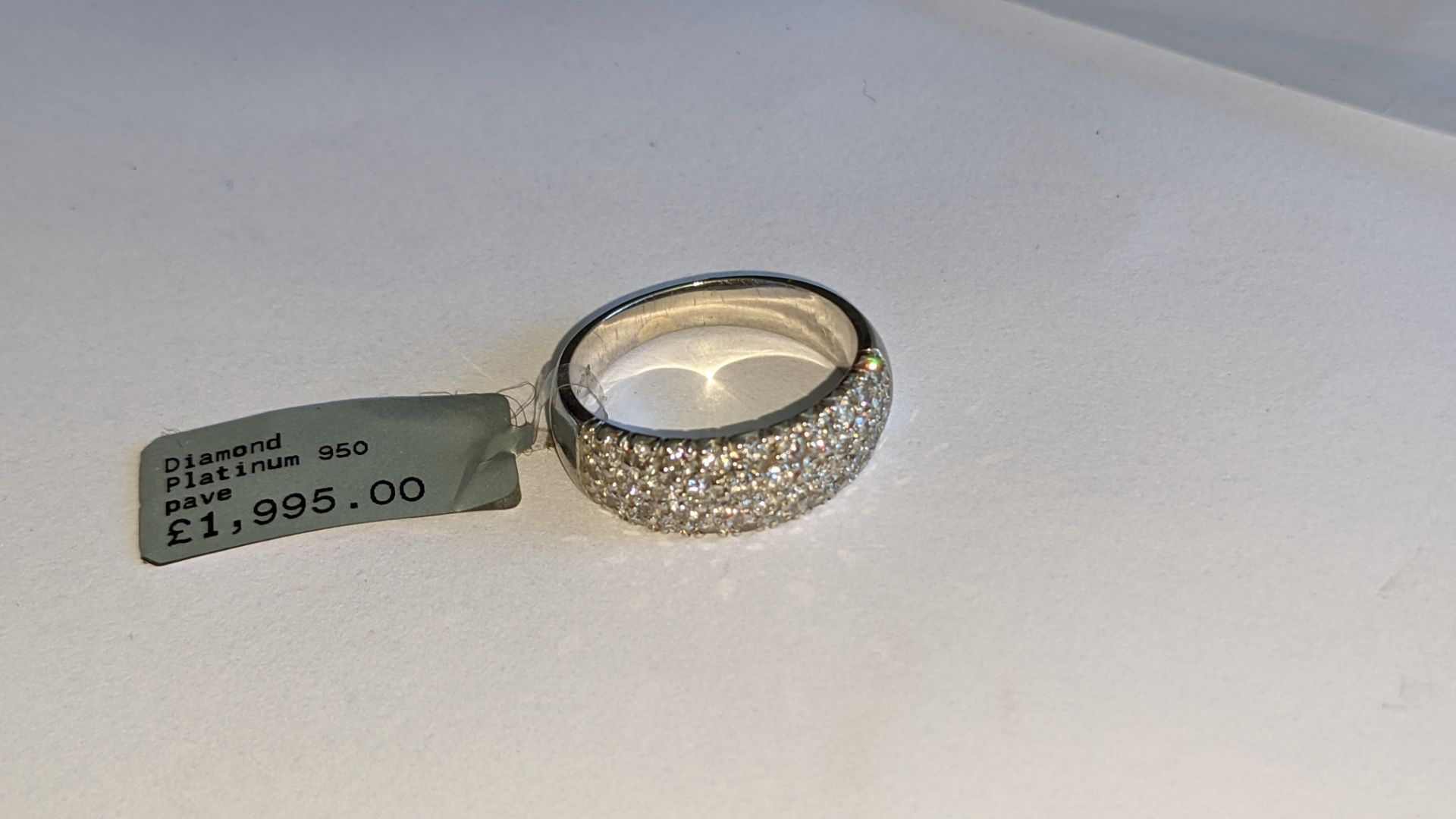 Platinum 950 & pave diamond ring. RRP £1,995 - Image 9 of 19