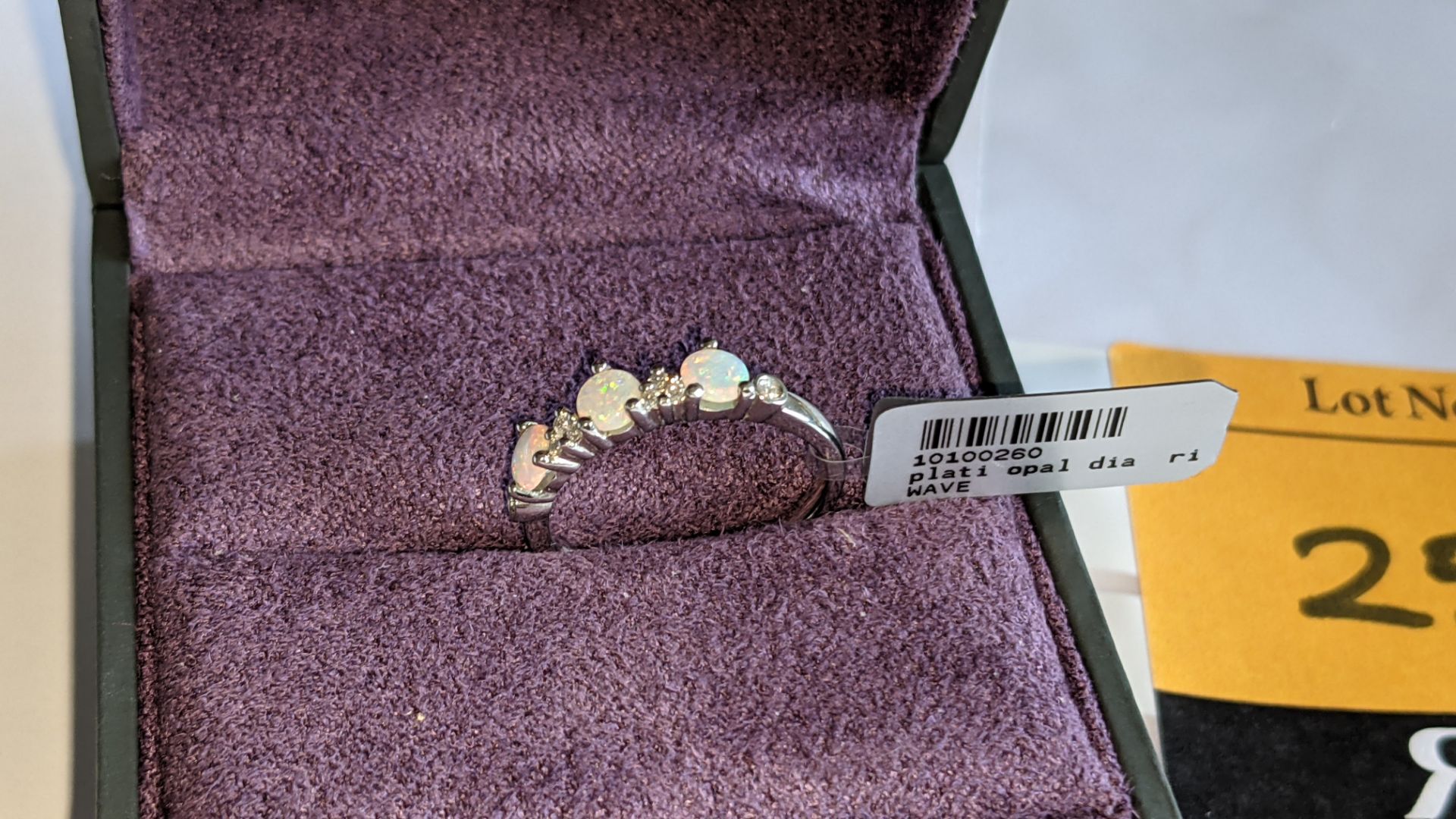 Platinum 950 ring with opals & diamonds, RRP £1,695 - Image 6 of 18