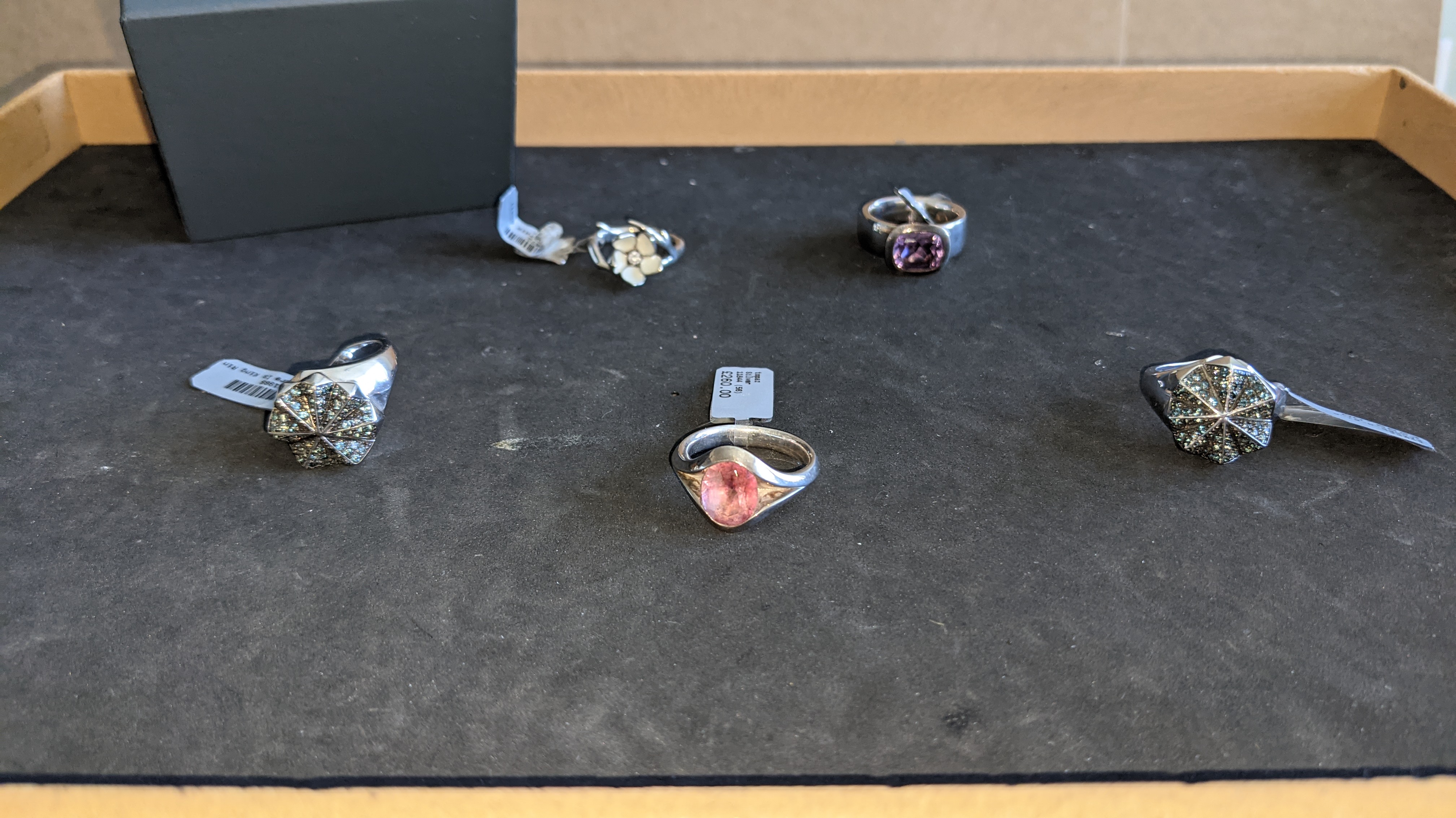 5 off assorted rings, each with coloured stones, the rings having RRPs varying from £201 - £299, tot - Image 3 of 19