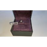 Single stone diamond & platinum 950 ring with 0.35ct H/Si diamond, RRP £1,507