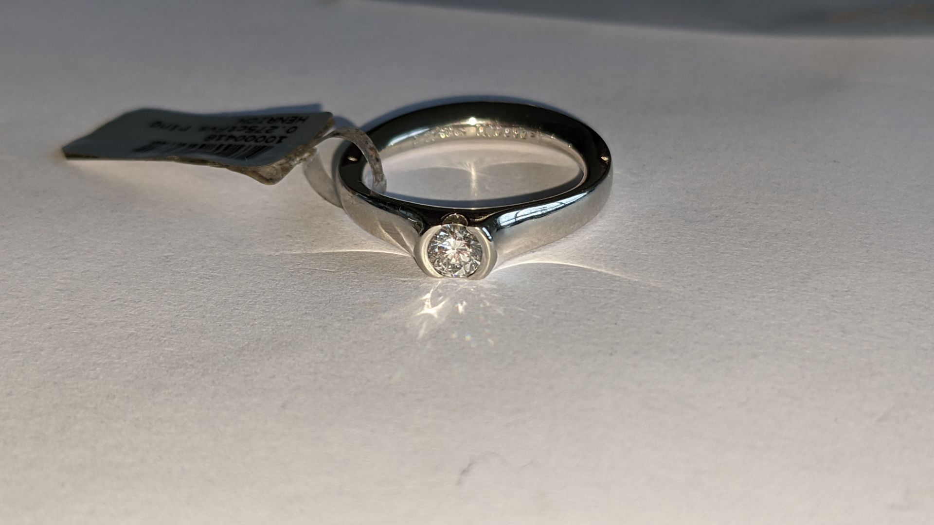 Platinum 950 & diamond ring with 0.275ct F/VS stone RRP £2,113 - Image 7 of 14