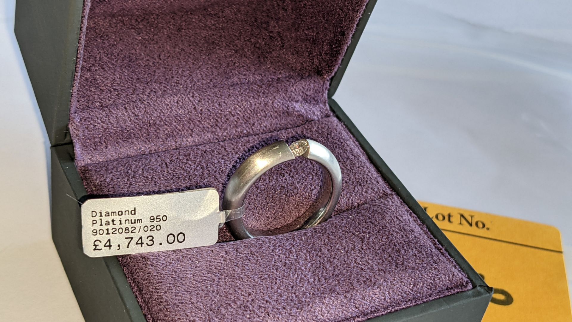 Platinum 950 & diamond ring with 0.20ct tension mounted stone RRP £4,743 - Image 6 of 18