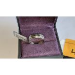 Palladium 950 6.5mm ridged wedding band. RRP £800