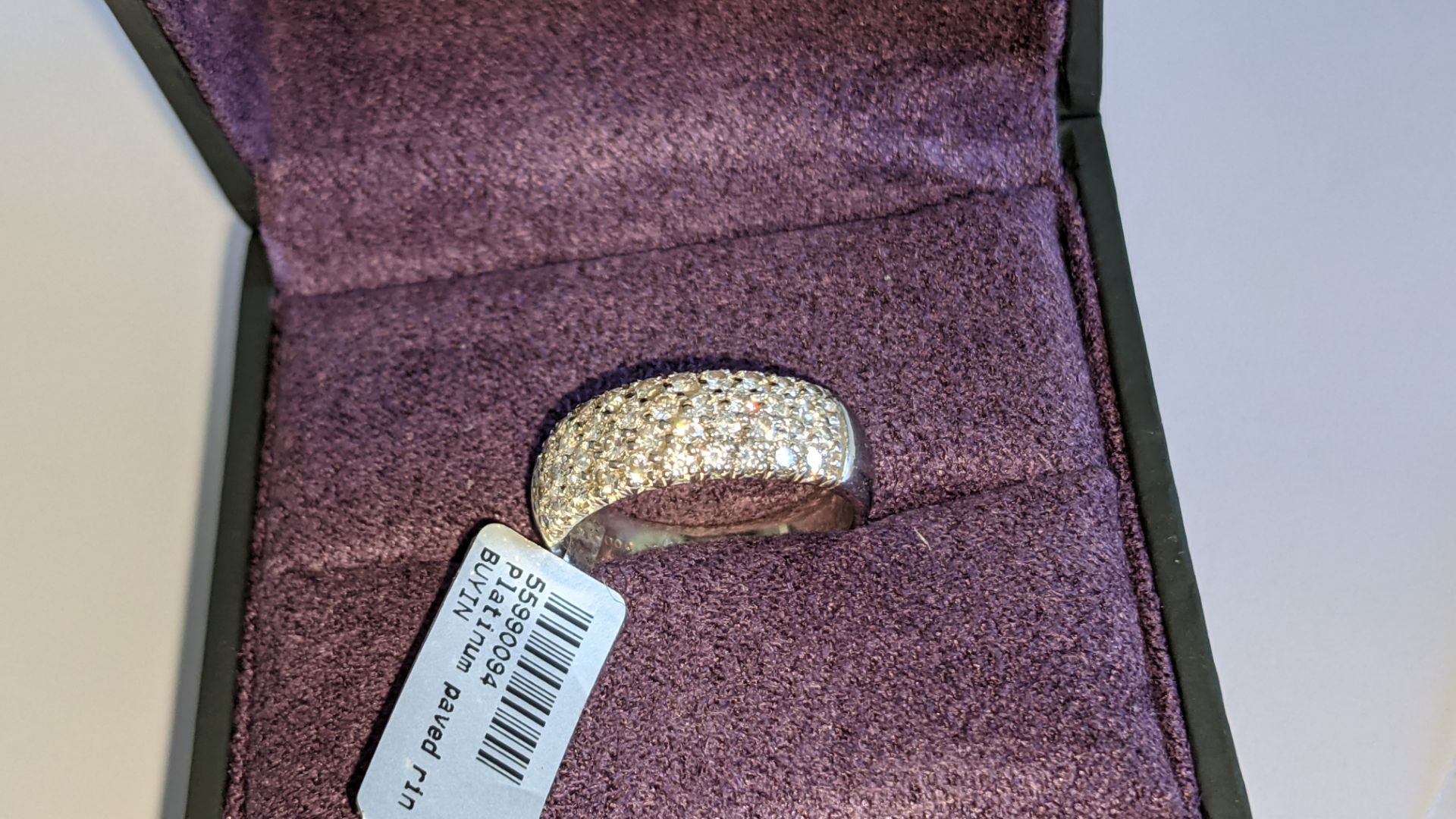 Platinum 950 & pave diamond ring. RRP £1,995 - Image 3 of 19