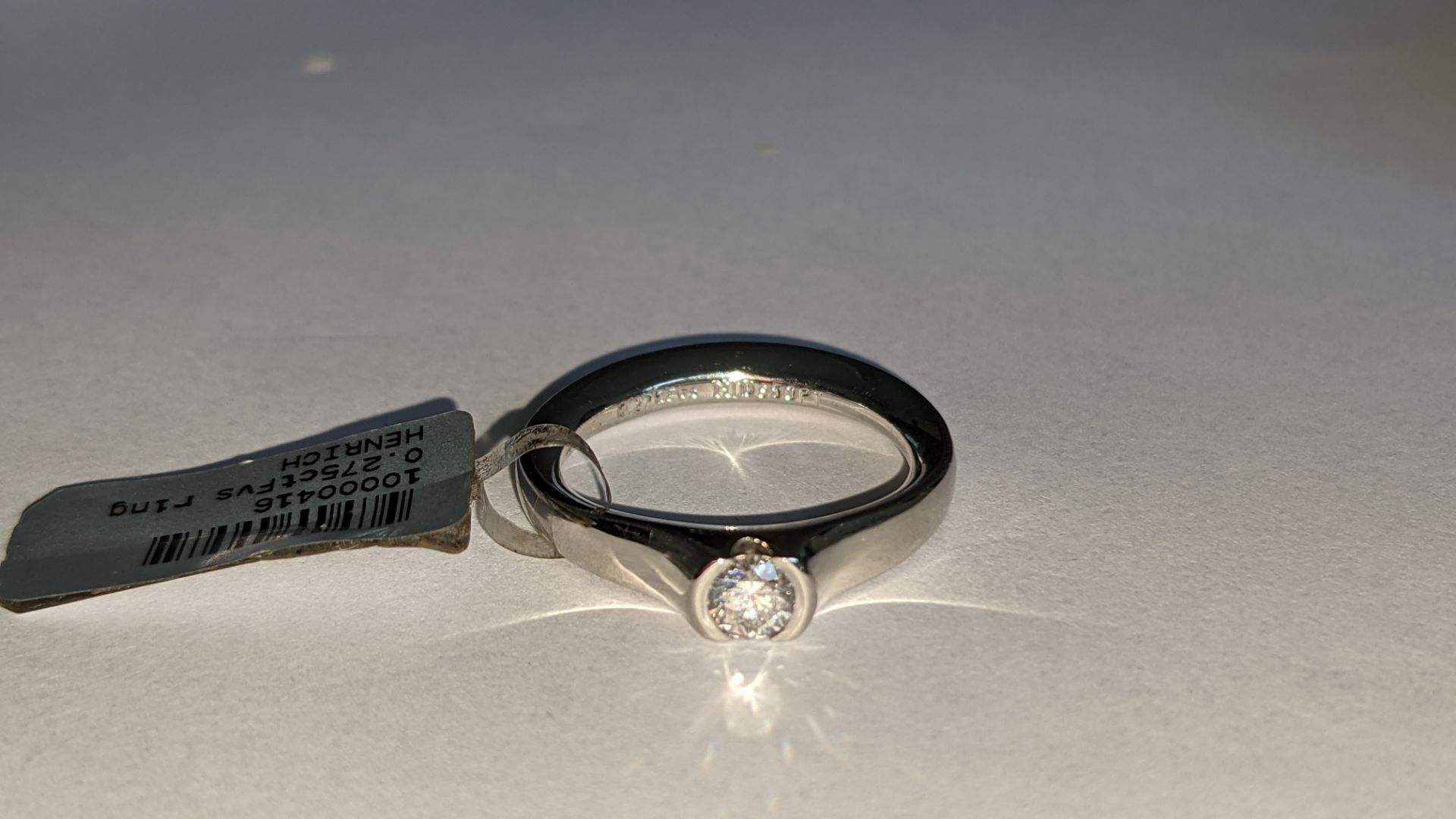 Platinum 950 & diamond ring with 0.275ct F/VS stone RRP £2,113 - Image 11 of 14