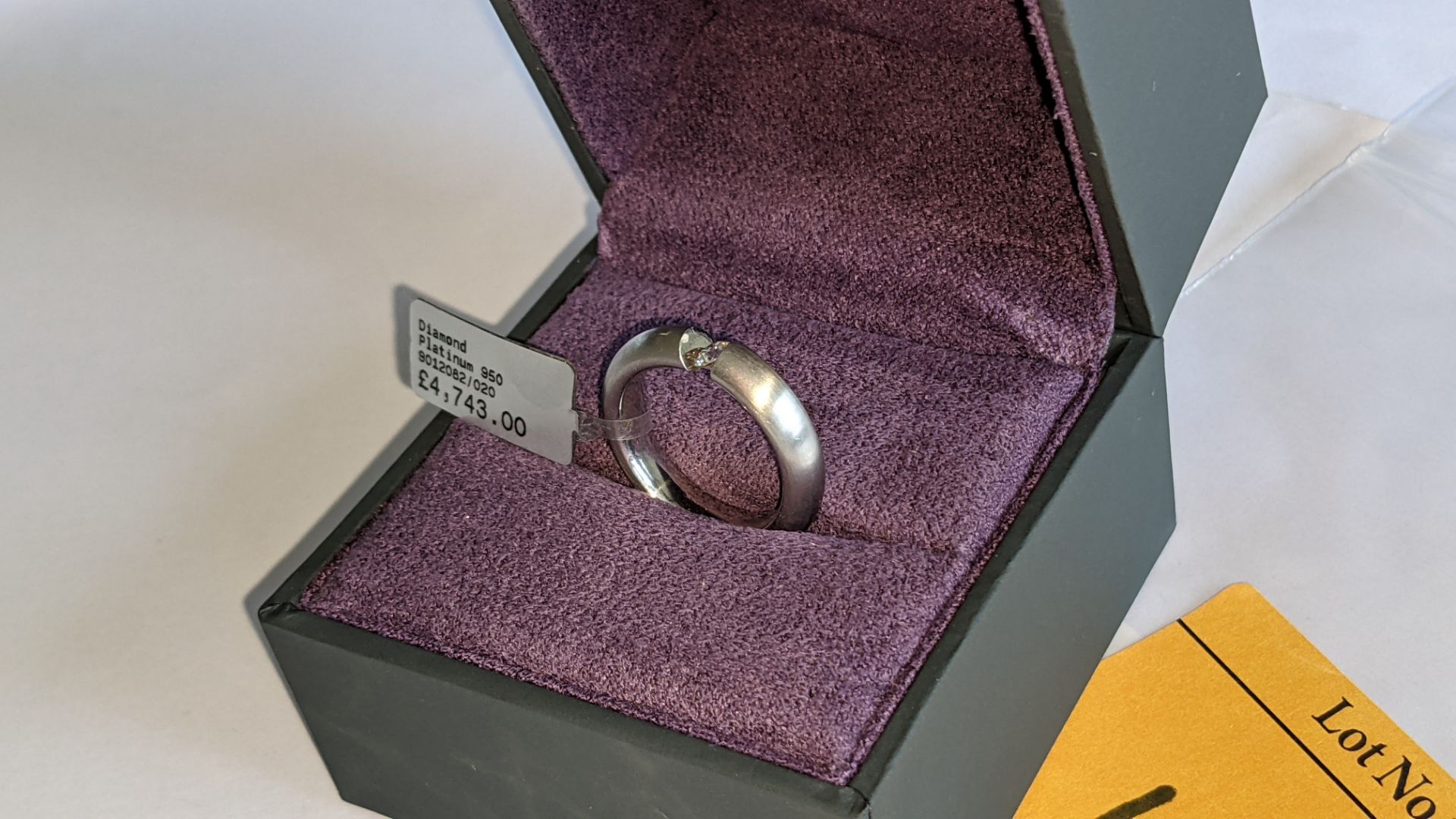 Platinum 950 & diamond ring with 0.20ct tension mounted stone RRP £4,743 - Image 7 of 18