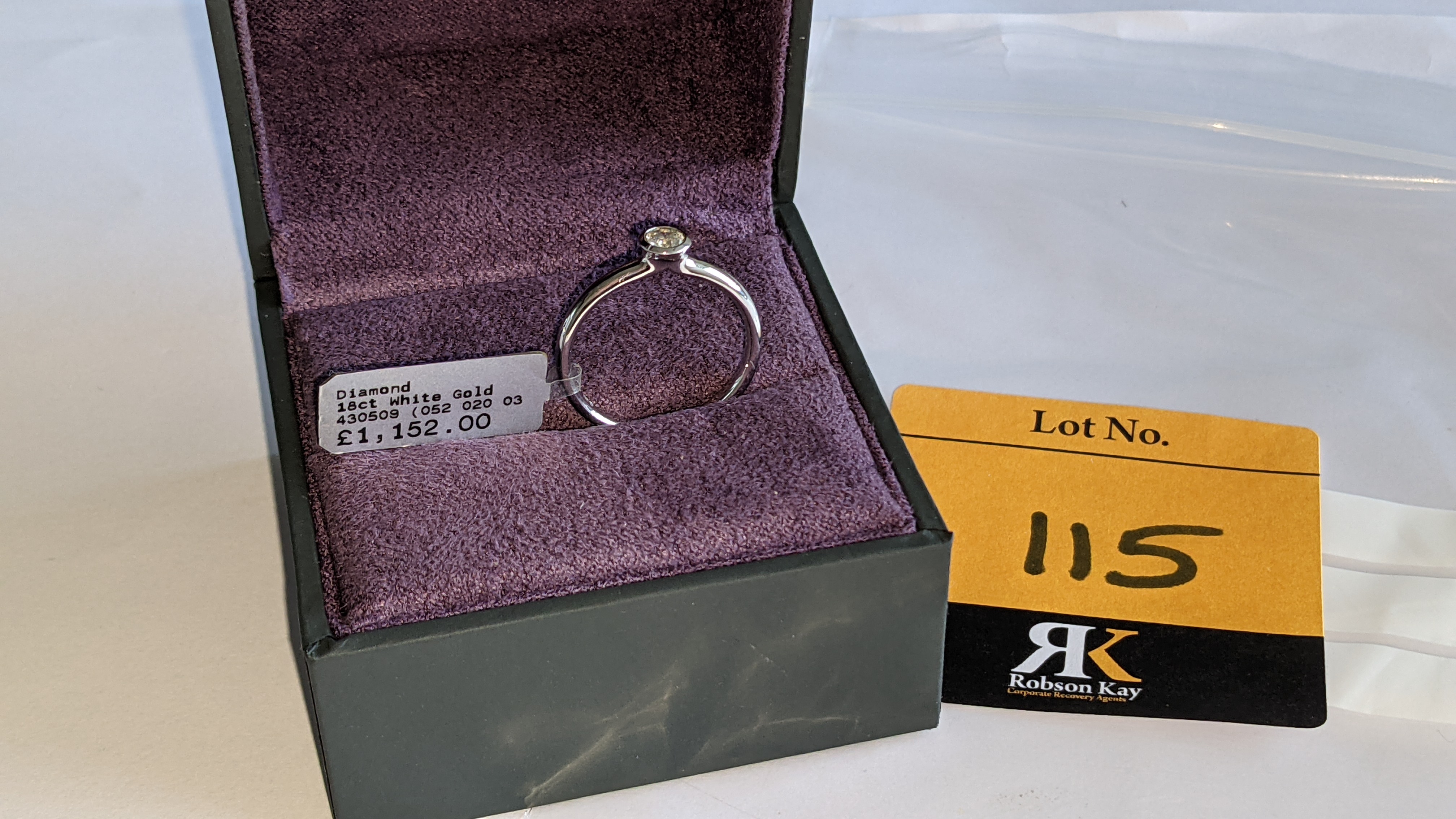 18ct white gold ring with 0.20ct G/Si brilliant cut diamond RRP £1,152 - Image 7 of 18