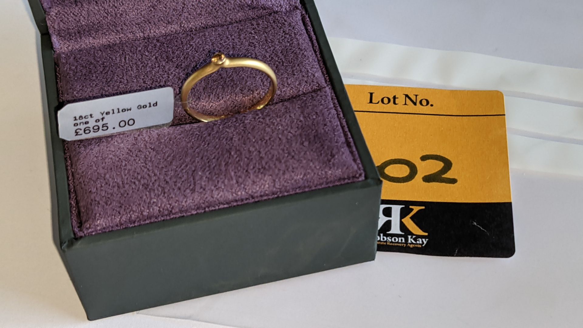 18ct yellow gold & champagne diamond ring RRP £695 - Image 13 of 14