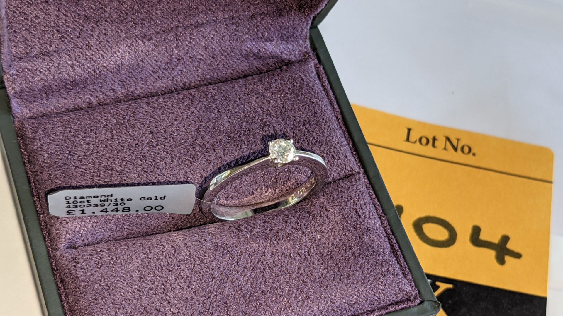 18ct white gold & diamond ring with 0.30ct H/Si stone RRP £1,448 - Image 4 of 15