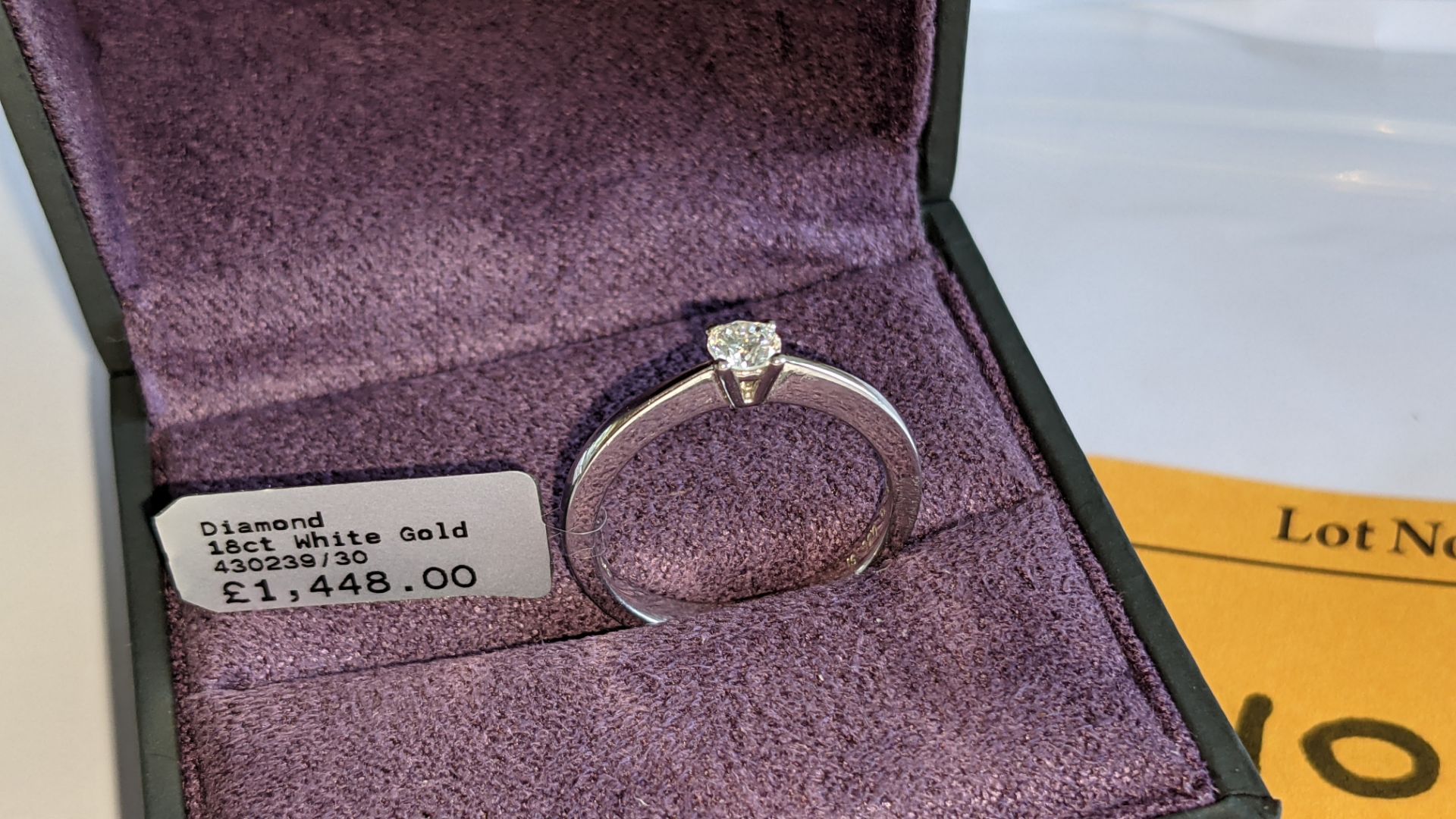 18ct white gold & diamond ring with 0.30ct H/Si stone RRP £1,448 - Image 2 of 15